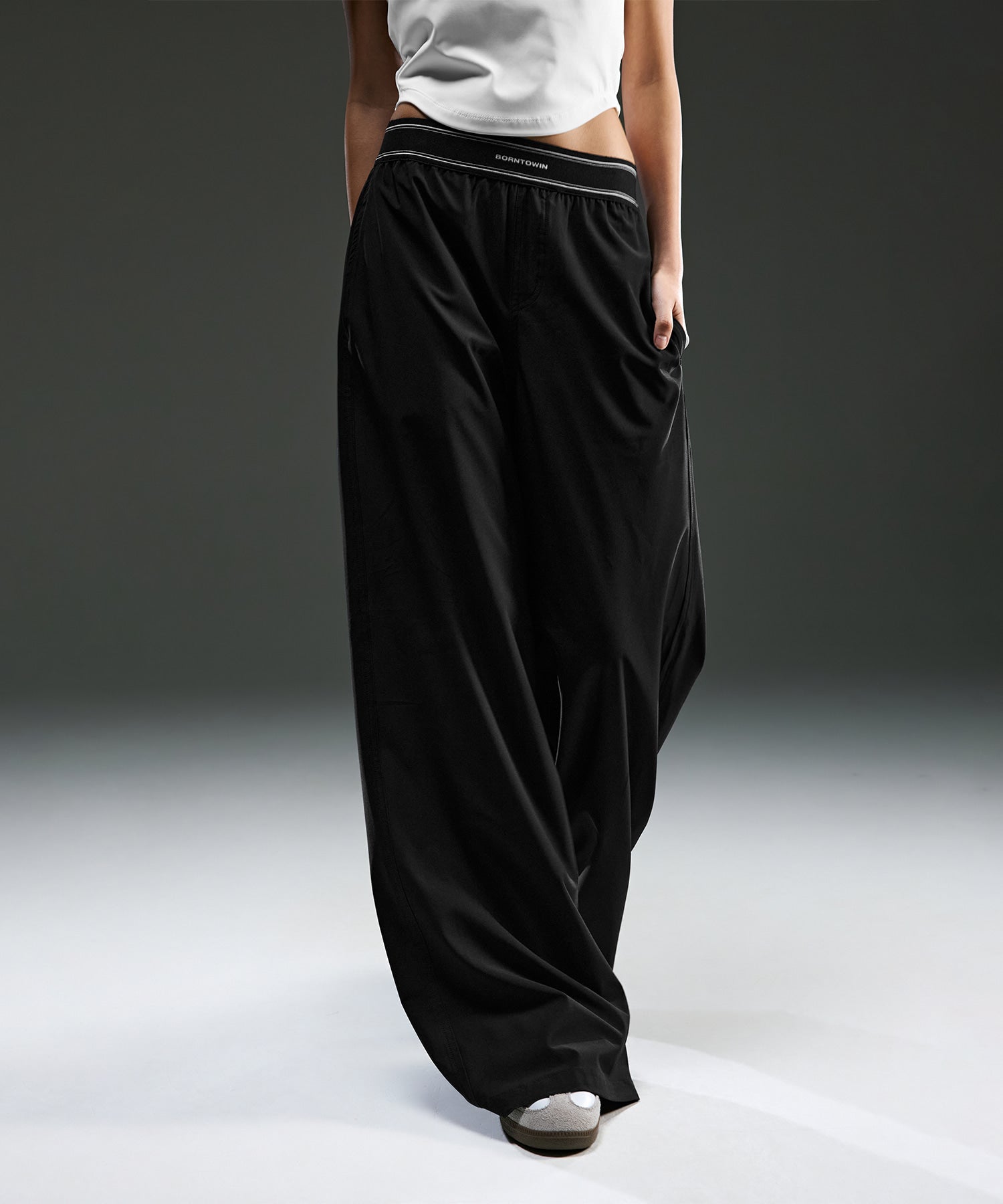 BORNTOWIN ヨガパンツ ブラック サイズ2 韓国限定】W DOUBLE LINE BAND WIDE PANTS [BLACK] – BORNTOWIN JAPAN