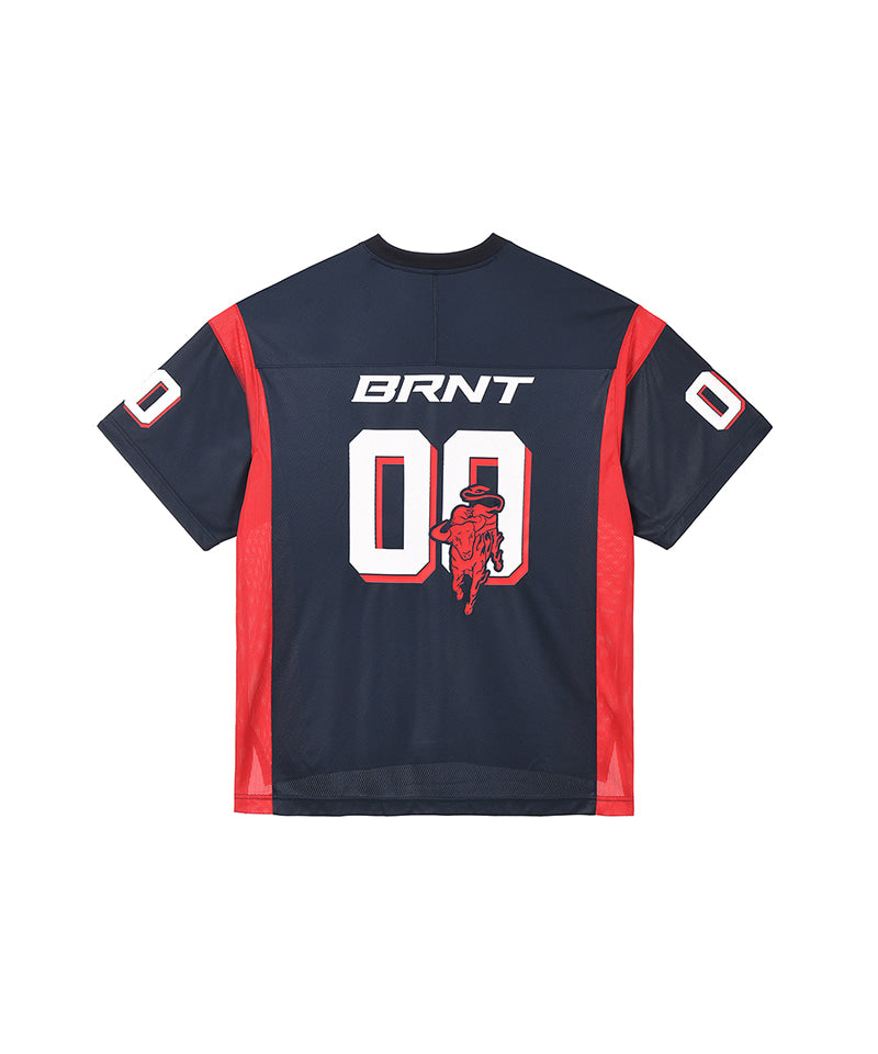【予約販売：ご注文より1～3週間後に発送予定】MESH FOOTBALL JERSEY T-SHIRTS [NAVY]