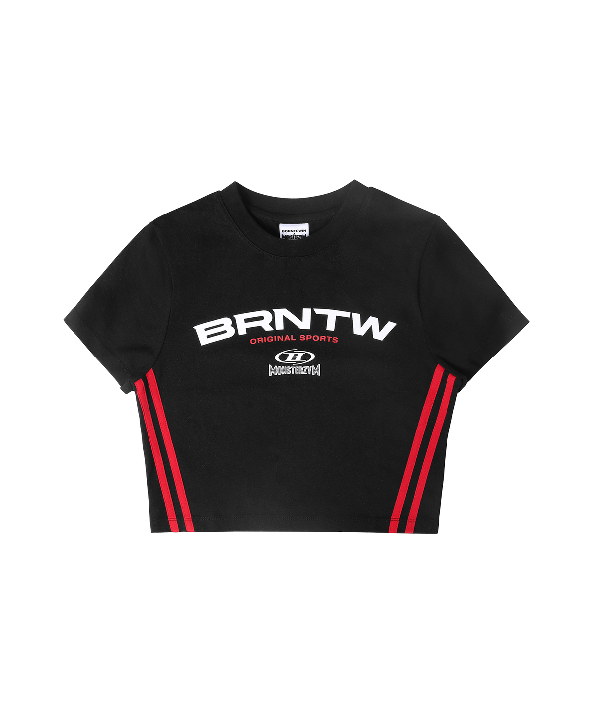【予約販売：ご注文より1～3週間後に発送予定】MONSTERZYM SEMI CROP T-SHIRTS [BLACK]