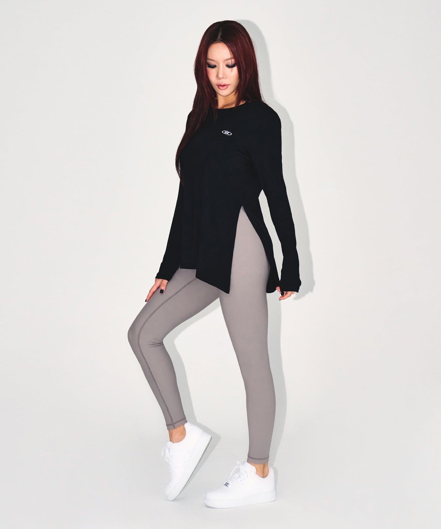【予約販売：ご注文より1～3週間後に発送予定】W MODAL TIE LONG SLEEVE [BLACK]