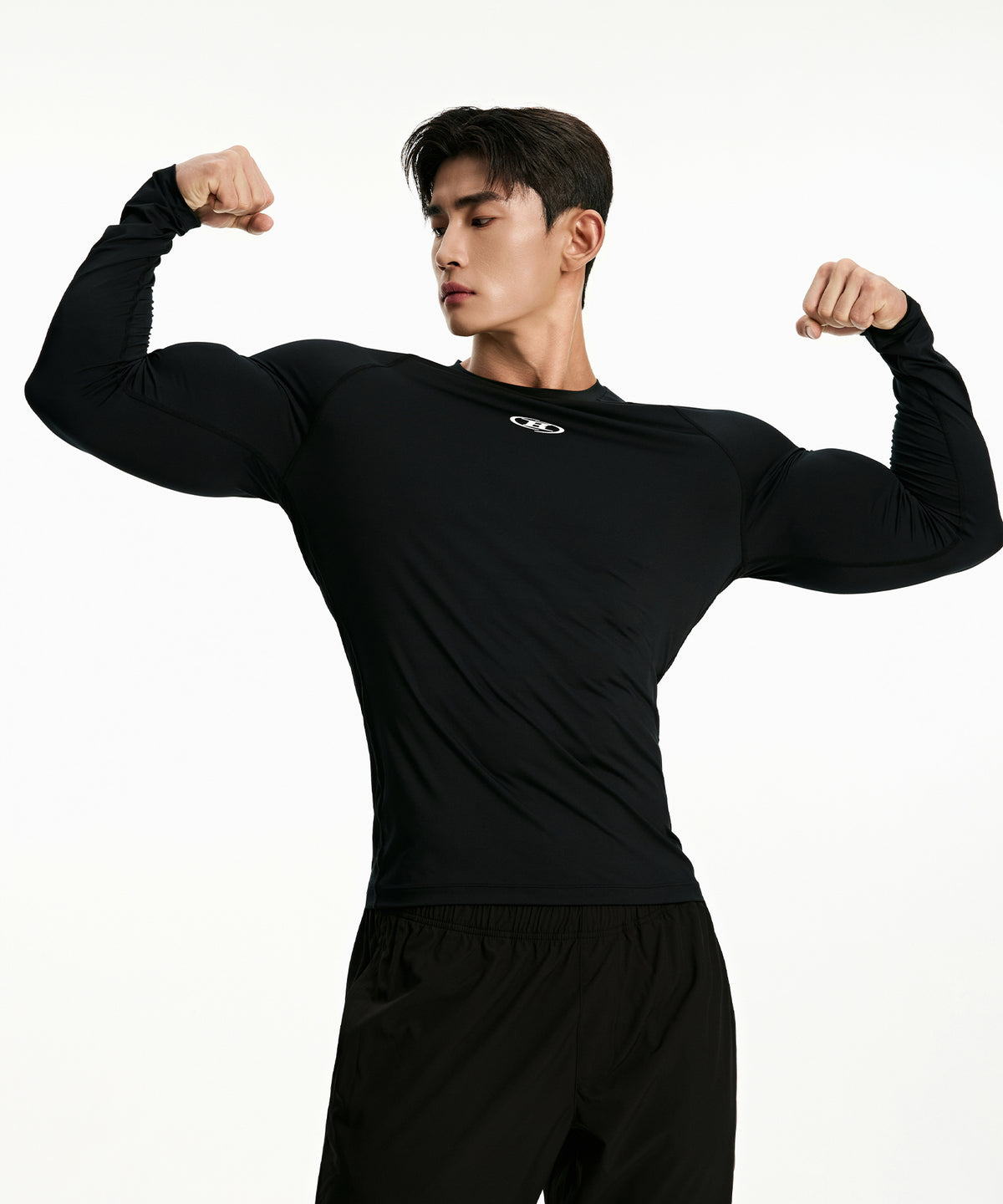 【韓国限定】SYMBOL B COMPRESSION LONG SLEEVE [BLACK]