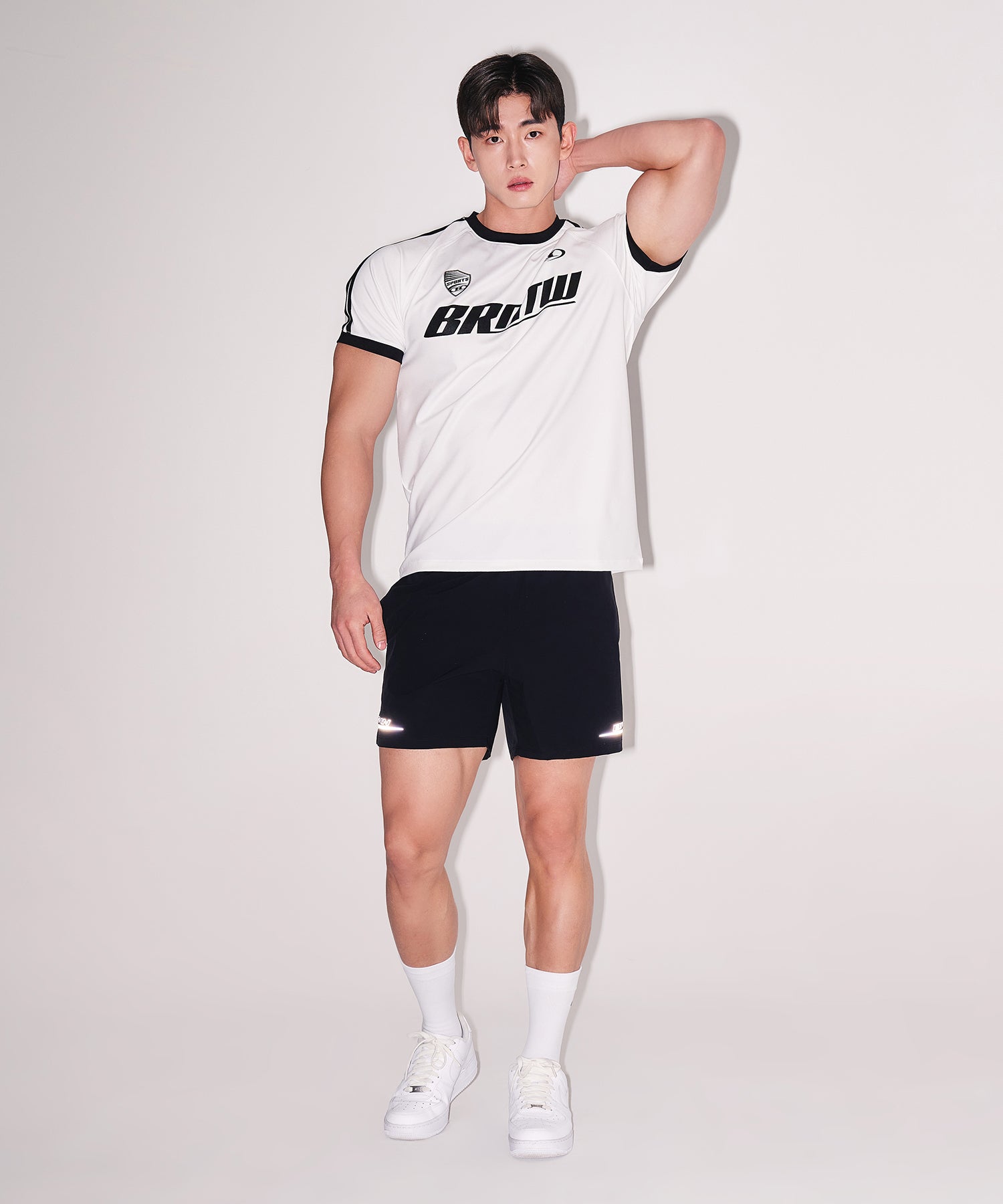 BRNTW TRACK LINE T-SHIRTS [WHITE]