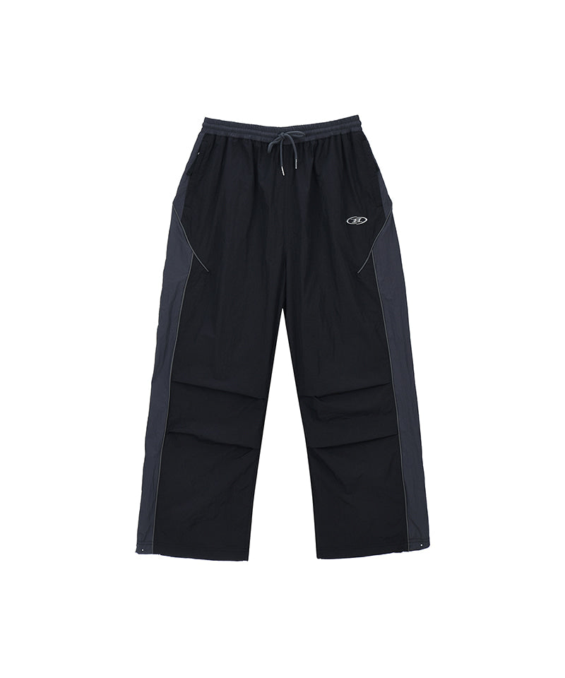 【韓国限定】NYLON BLOCK STRING PANTS [NAVY]