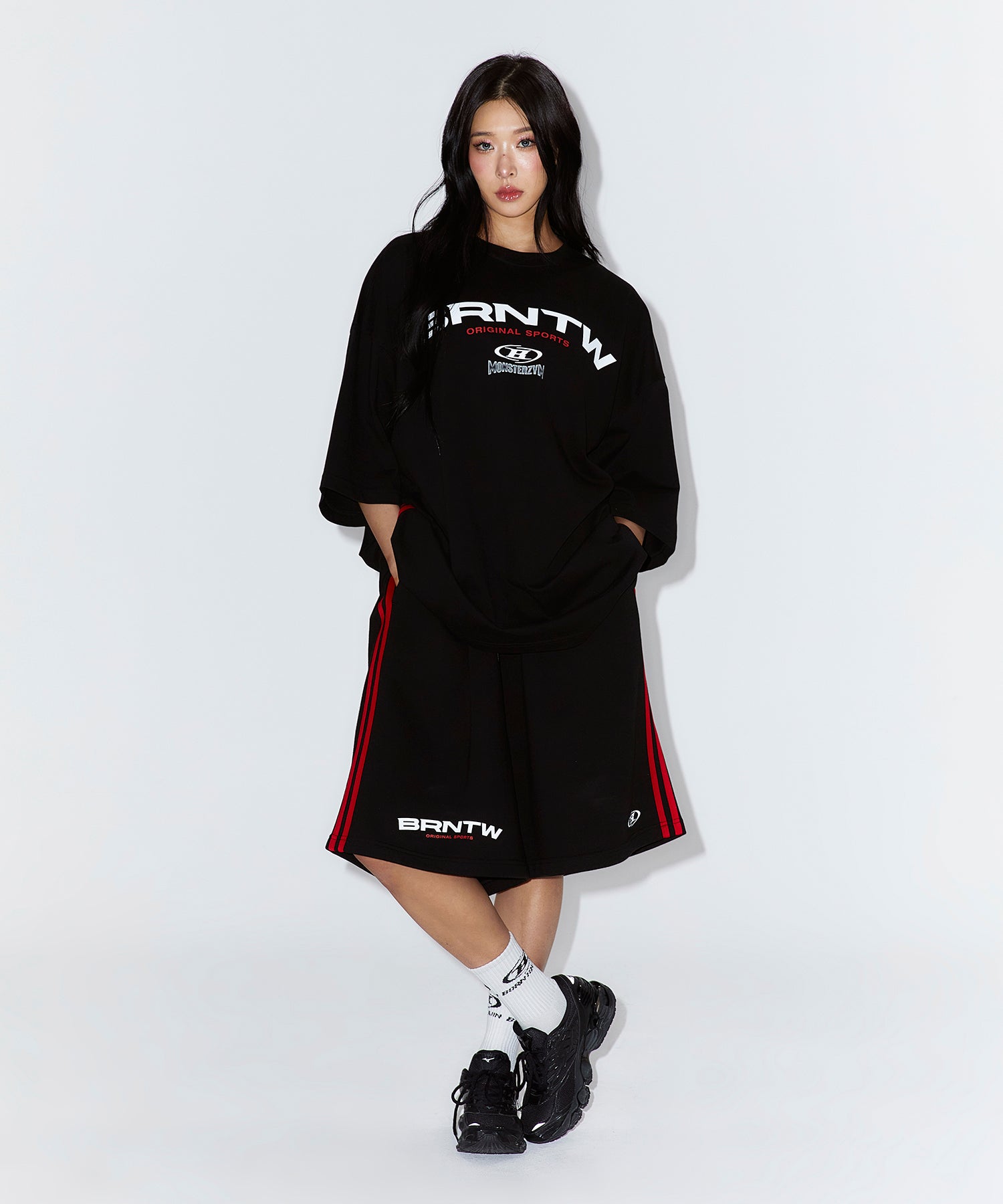 【予約販売：ご注文より1～3週間後に発送予定】MONSTERZYM BERMUDA PANTS [BLACK]