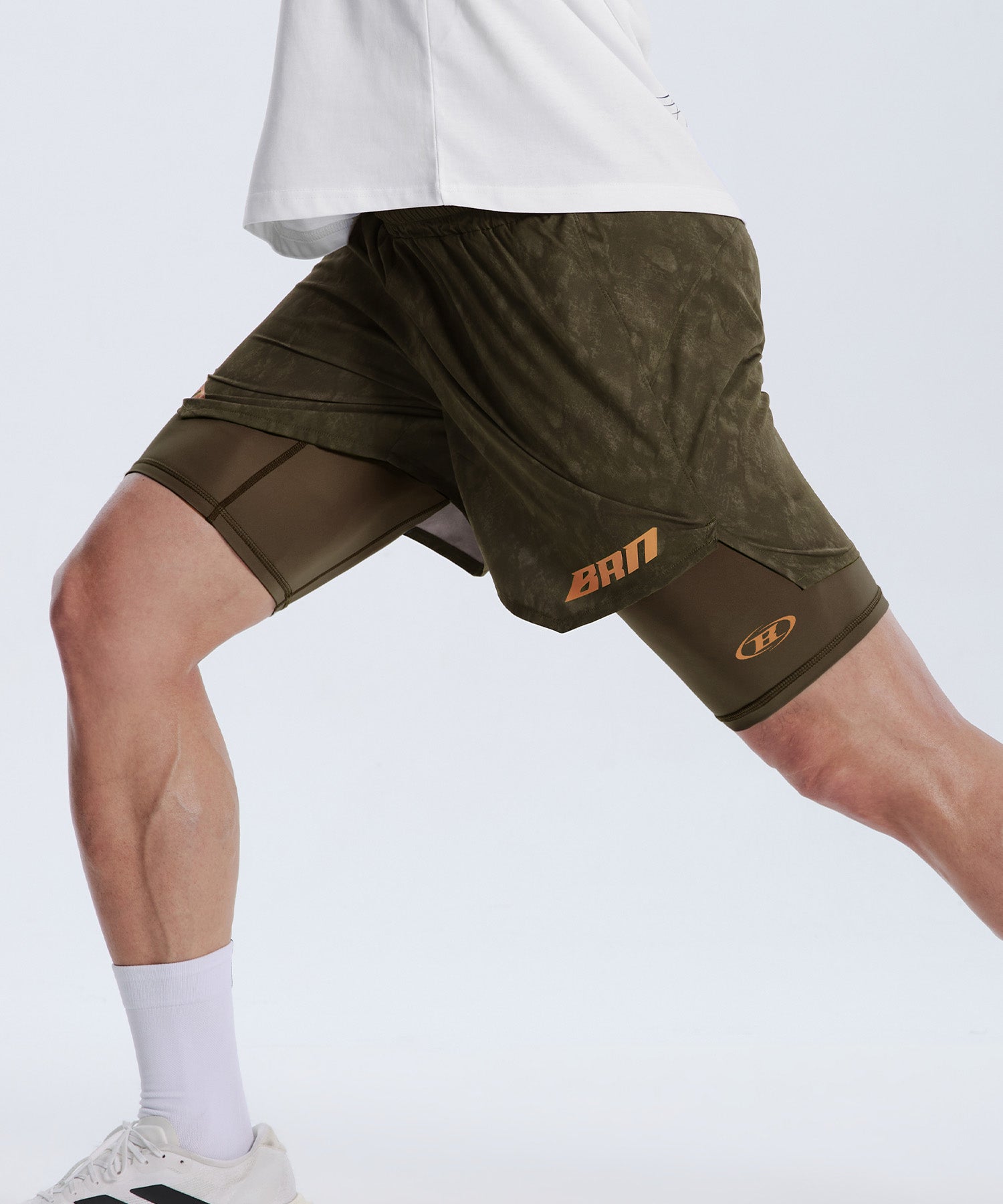 韓国限定】BRN PYTHON PATTERN 2 IN 1 SHORTS [BROWN] – BORNTOWIN