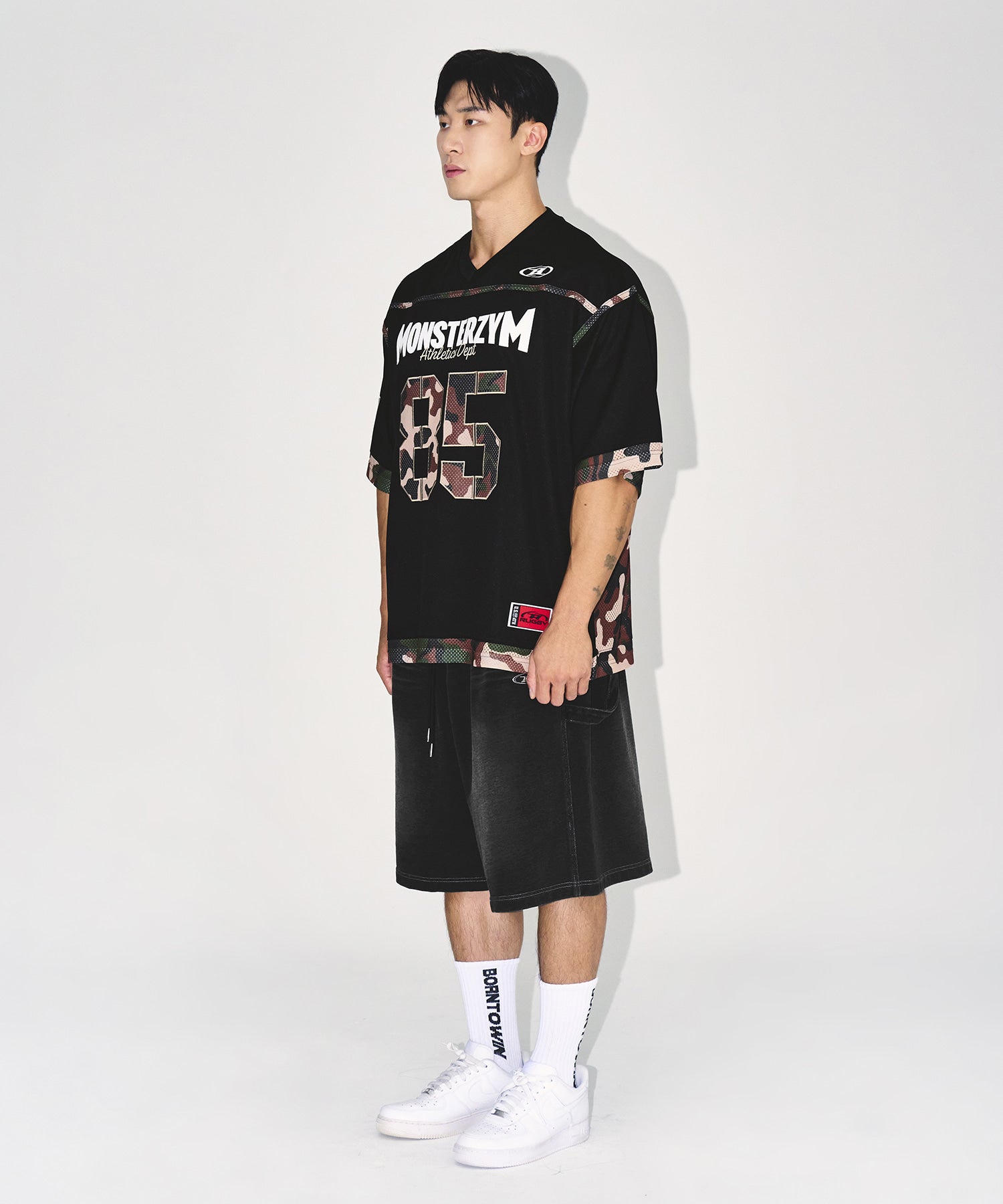 【予約販売：ご注文より1～3週間後に発送予定】MONSTERZYM 85 RUGBY JERSEY [CAMO]