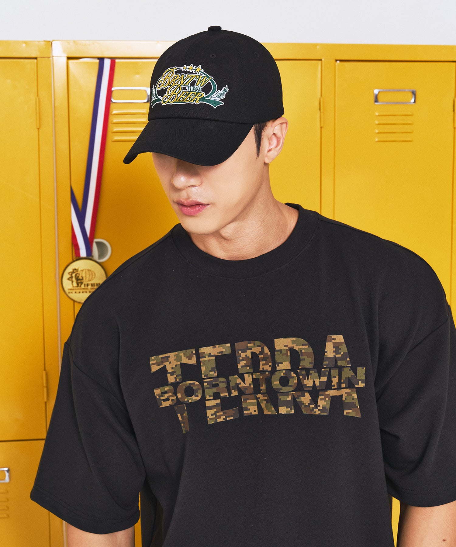 【予約販売：ご注文より1～3週間後に発送予定】BORNTOWIN X TERRA BALL CAP [BLACK]