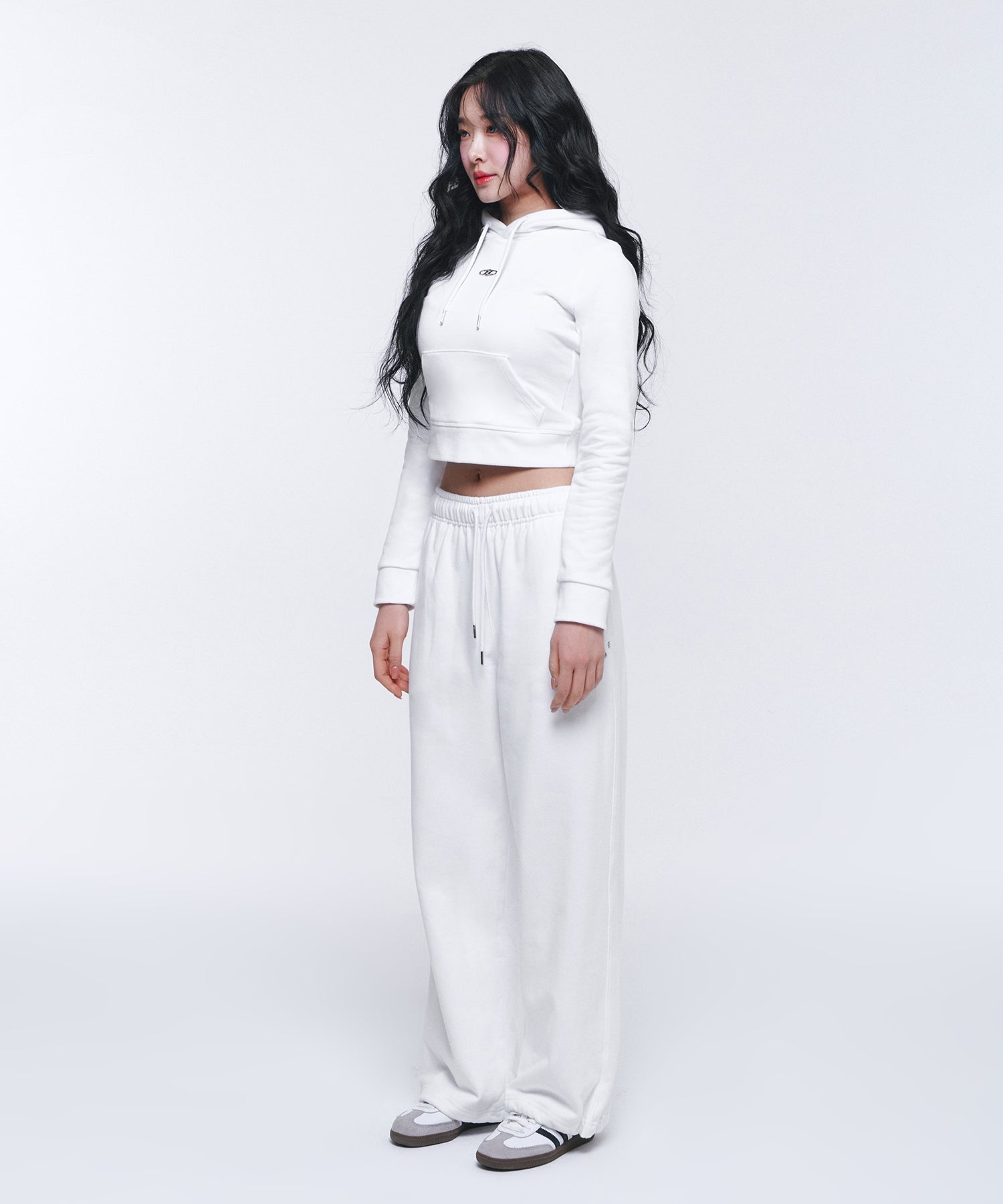 W B PENDANT COTTON SWEAT PANTS [WHITE]