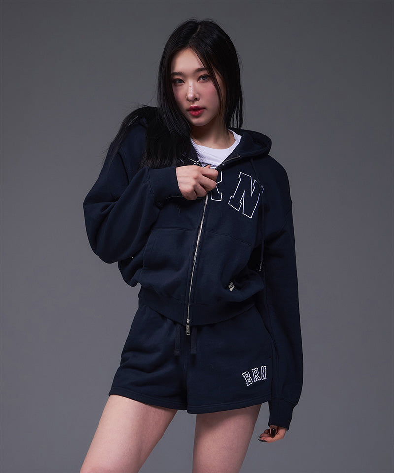 韓国限定】W BRN RELAX FIT HOODIE ZIP-UP [NAVY] – BORNTOWIN JAPAN