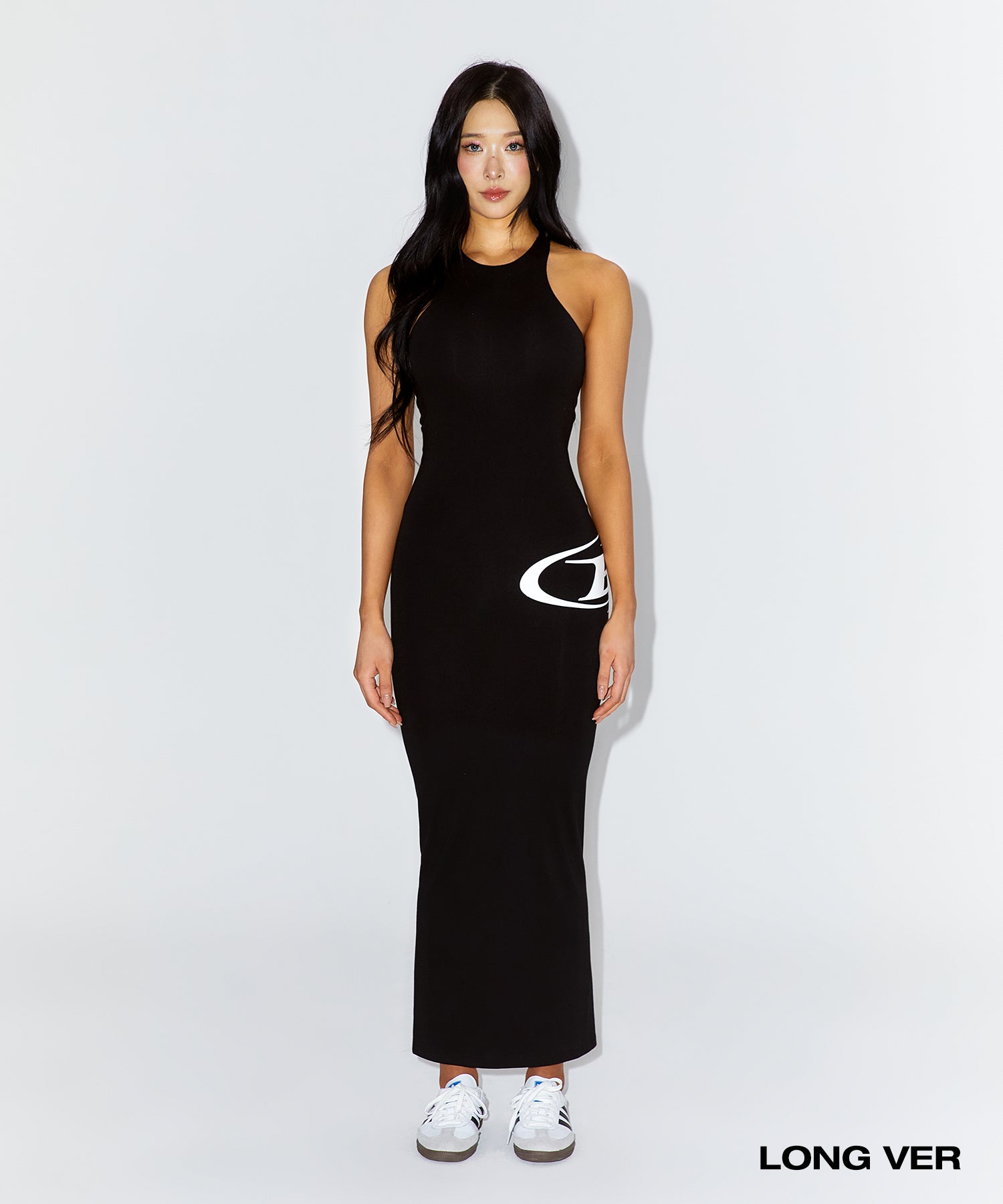 WINNER SLEEVELESS LONG DRESS [BLACK]