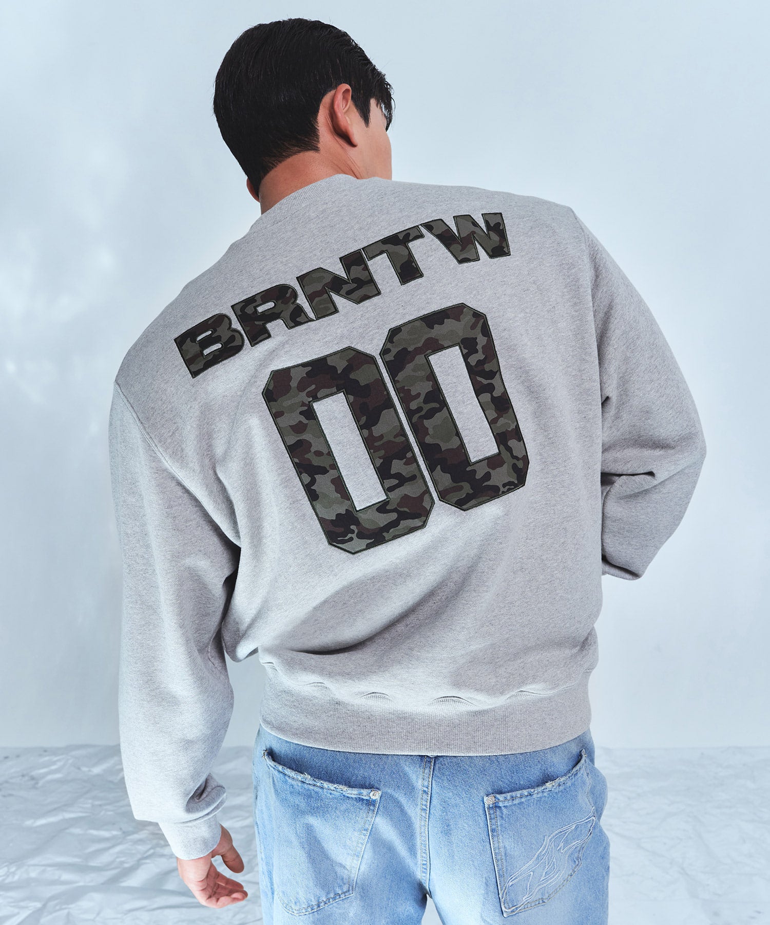 CAMO BRNTW SWEATSHIRTS [MELANGE GREY]