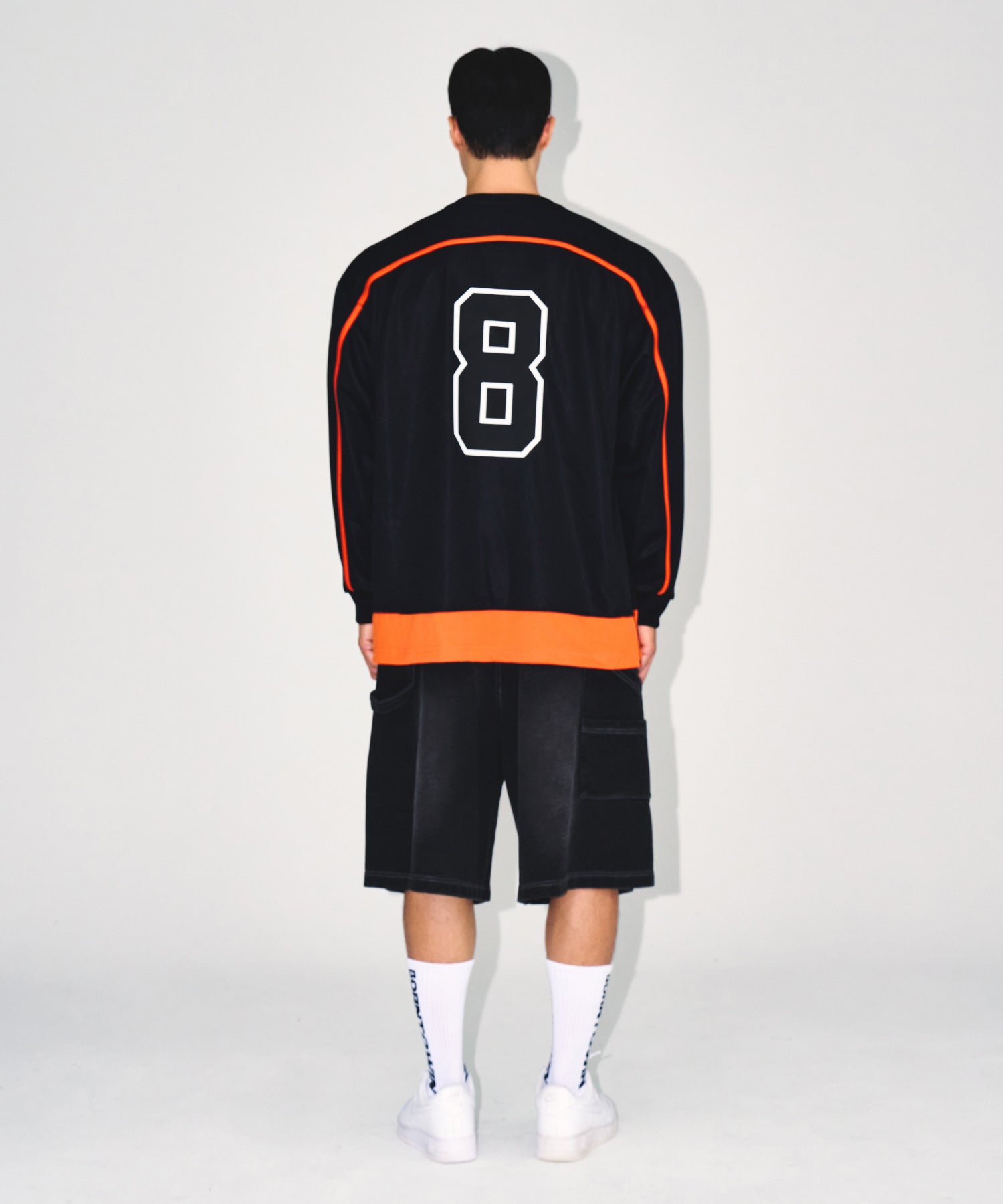 【予約販売：ご注文より1～3週間後に発送予定】LINE TAPING RUGBY LONG SLEEVE [BLACK]