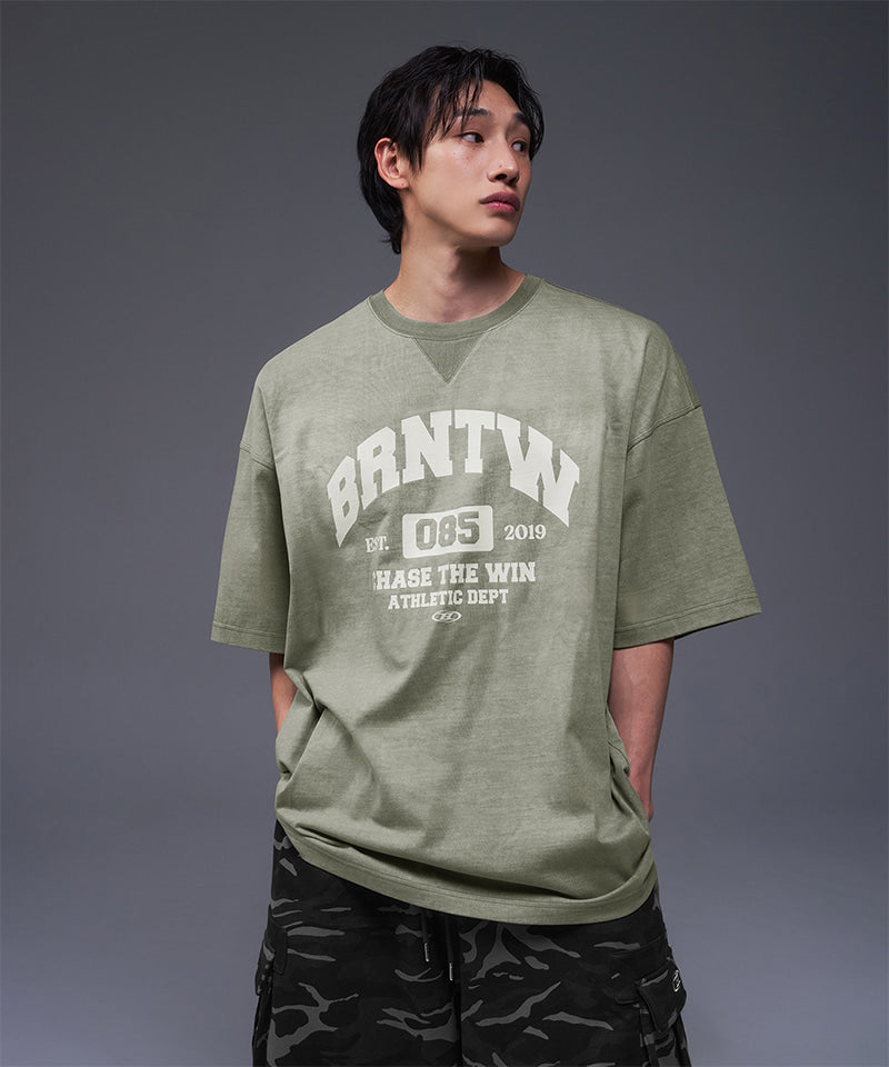 【韓国限定】BRNTW PIGMENT EXTRA FIT T-SHIRTS [KHAKI]