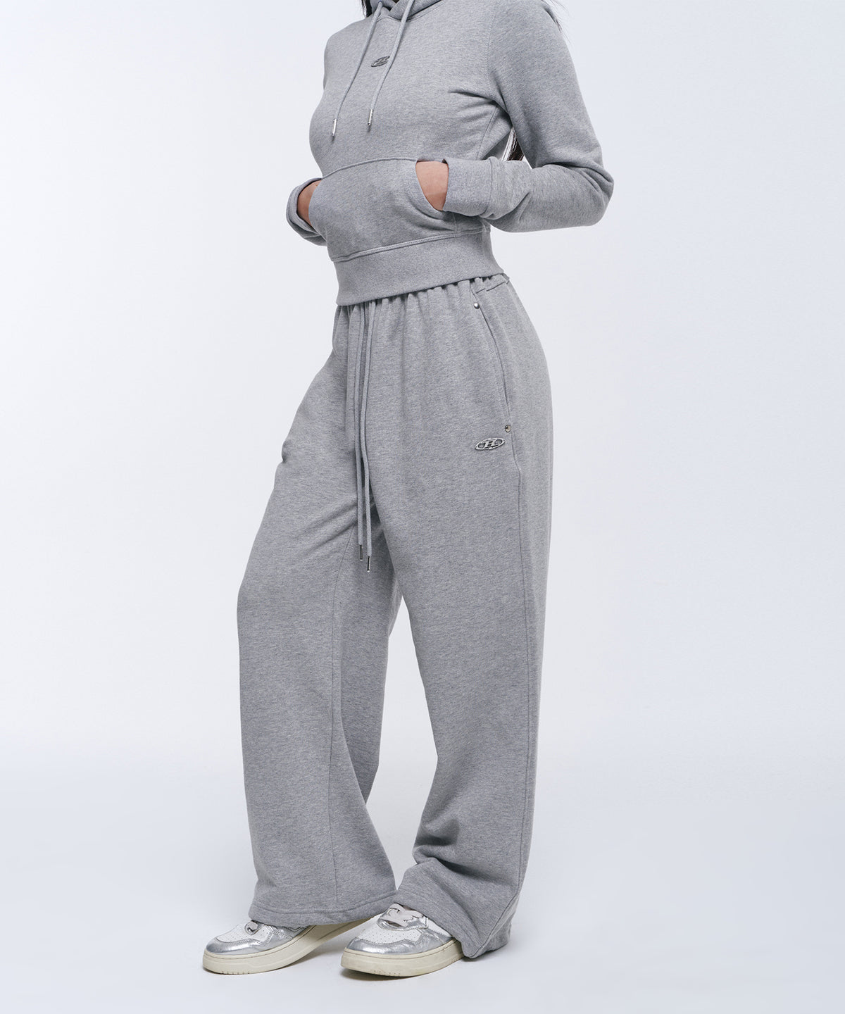 【POPUP展示品】W B PENDANT COTTON SWEAT PANTS [MELANGE GREY]