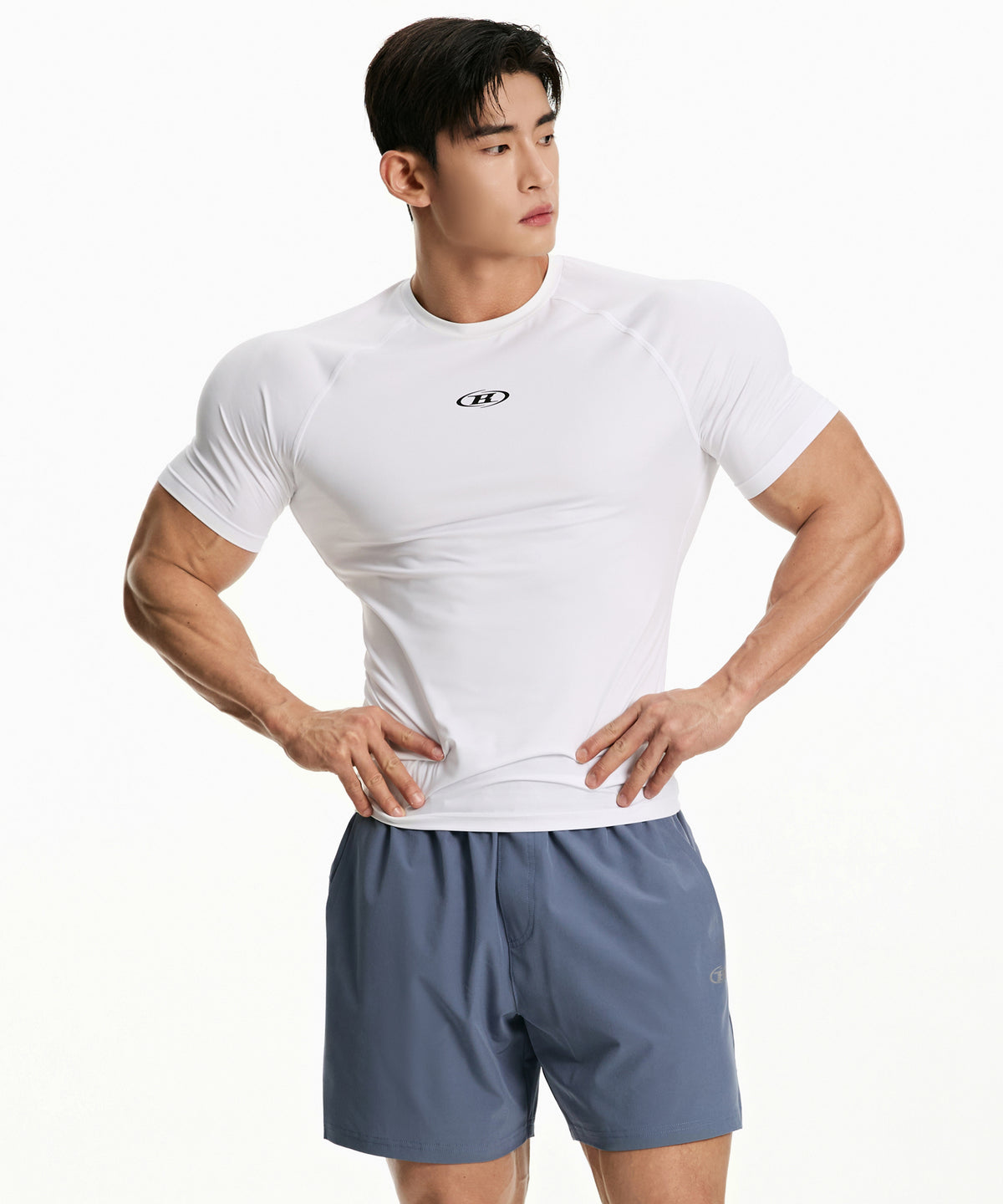 【韓国限定】SYMBOL B COMPRESSION SHORT SLEEVE [WHITE]