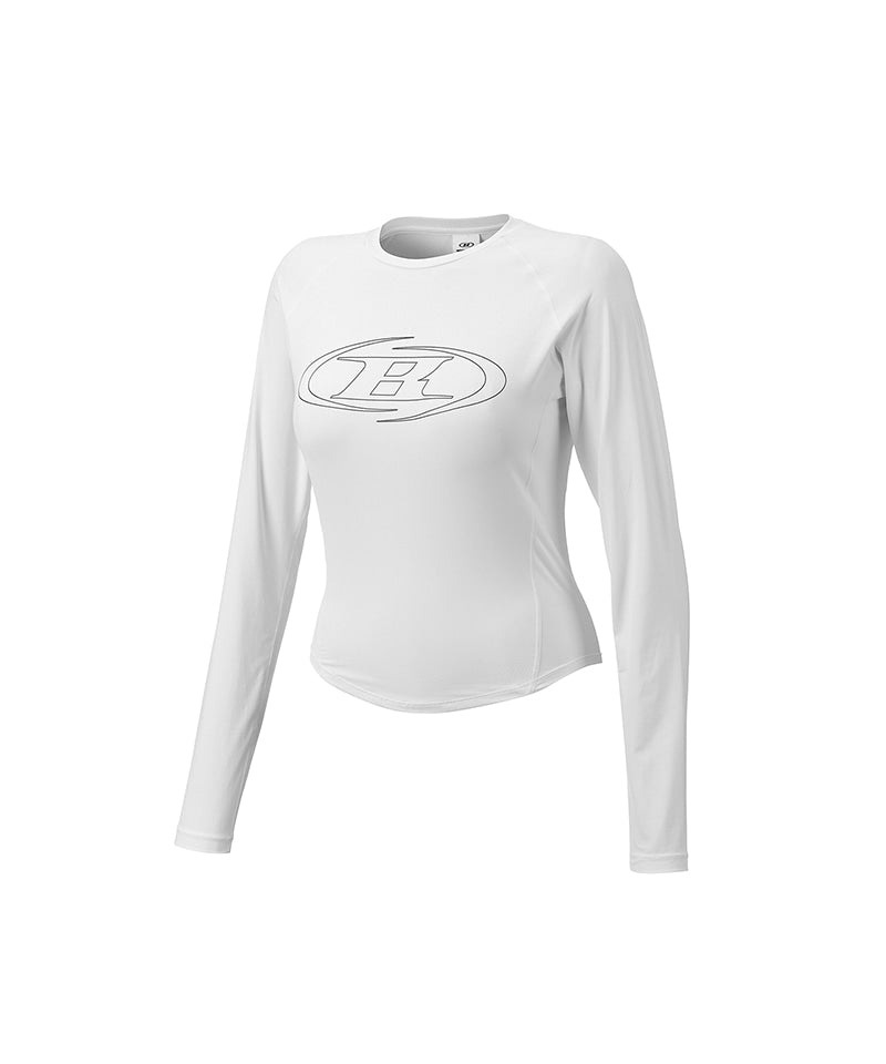 【予約販売：ご注文より1～3週間後に発送予定】W STROKE B VENTILATION LONG SLEEVE [WHITE]