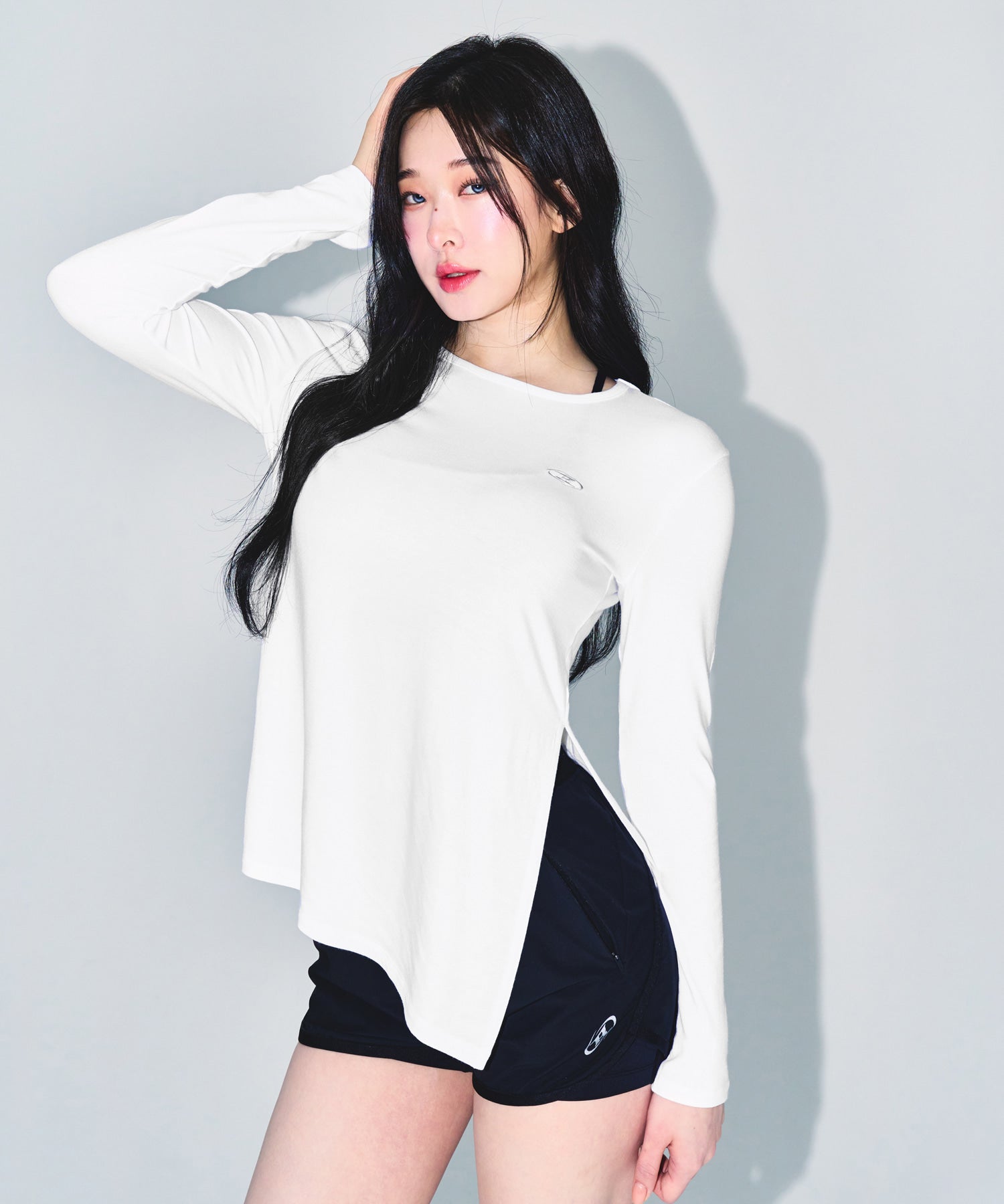 【予約販売：ご注文より1～3週間後に発送予定】W MODAL TIE LONG SLEEVE [WHITE]