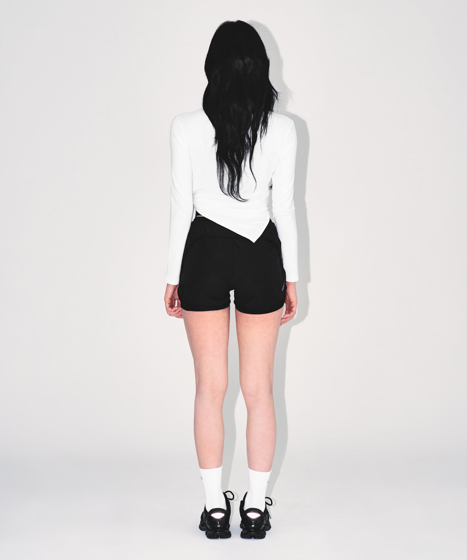 【予約販売：ご注文より1～3週間後に発送予定】W MODAL TIE LONG SLEEVE [WHITE]