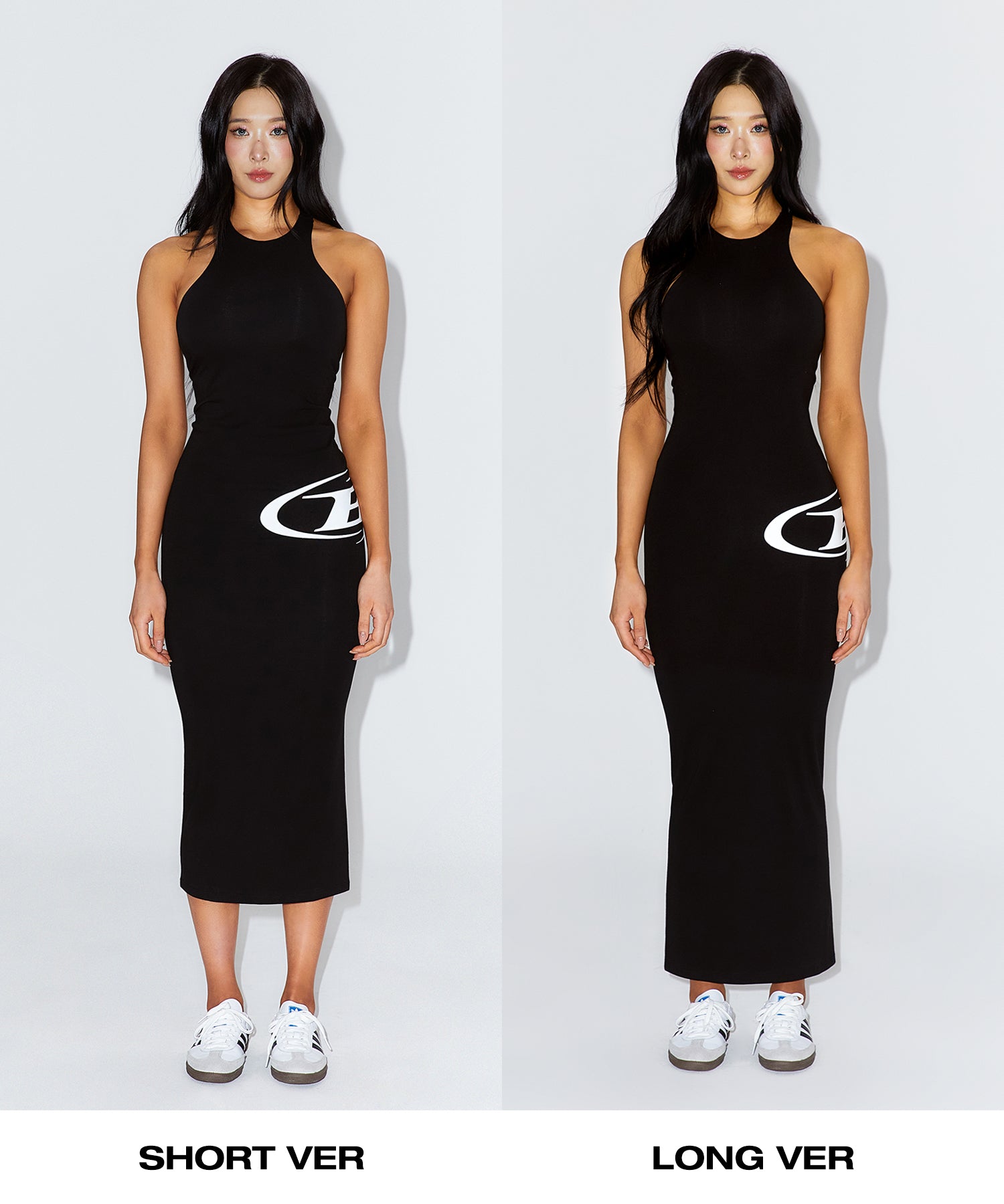 WINNER SLEEVELESS LONG DRESS [BLACK]