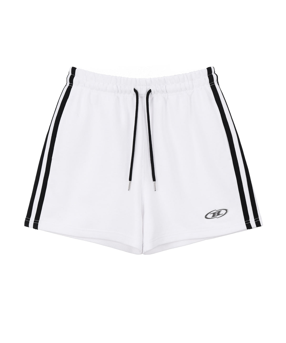 【韓国限定】W CHROME B TRACK LINE SHORTS [WHITE]