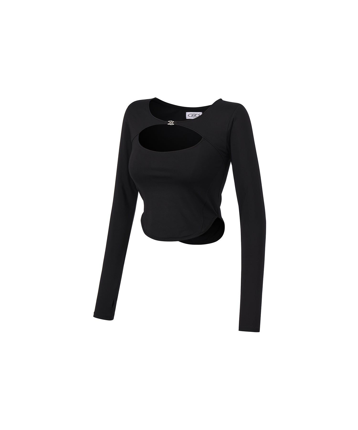 B-BUCKLE CUTOUT LONG SLEEVE [BLACK]