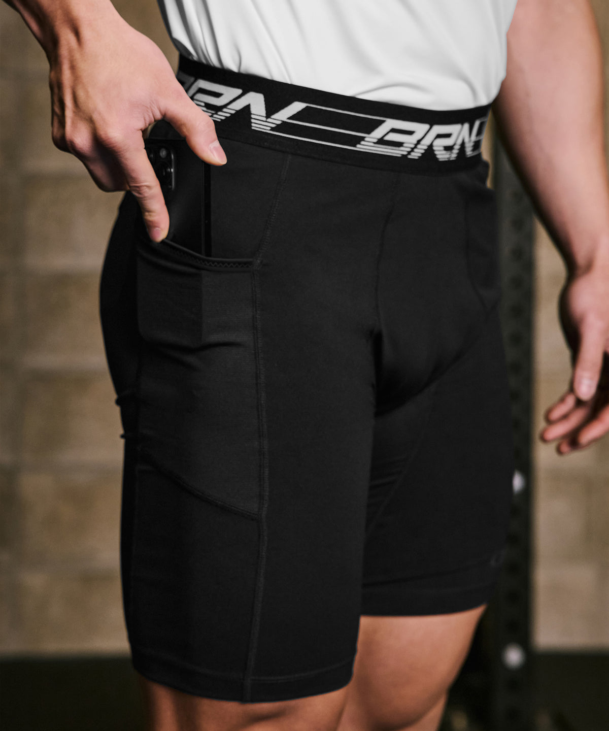 【韓国限定】BRN OUTBAND BRIEF LINED SHORT LEGGINGS [BLACK]