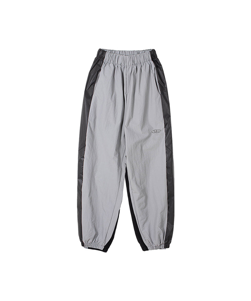 CHROME NYLON BLOCK PANTS [GREY]