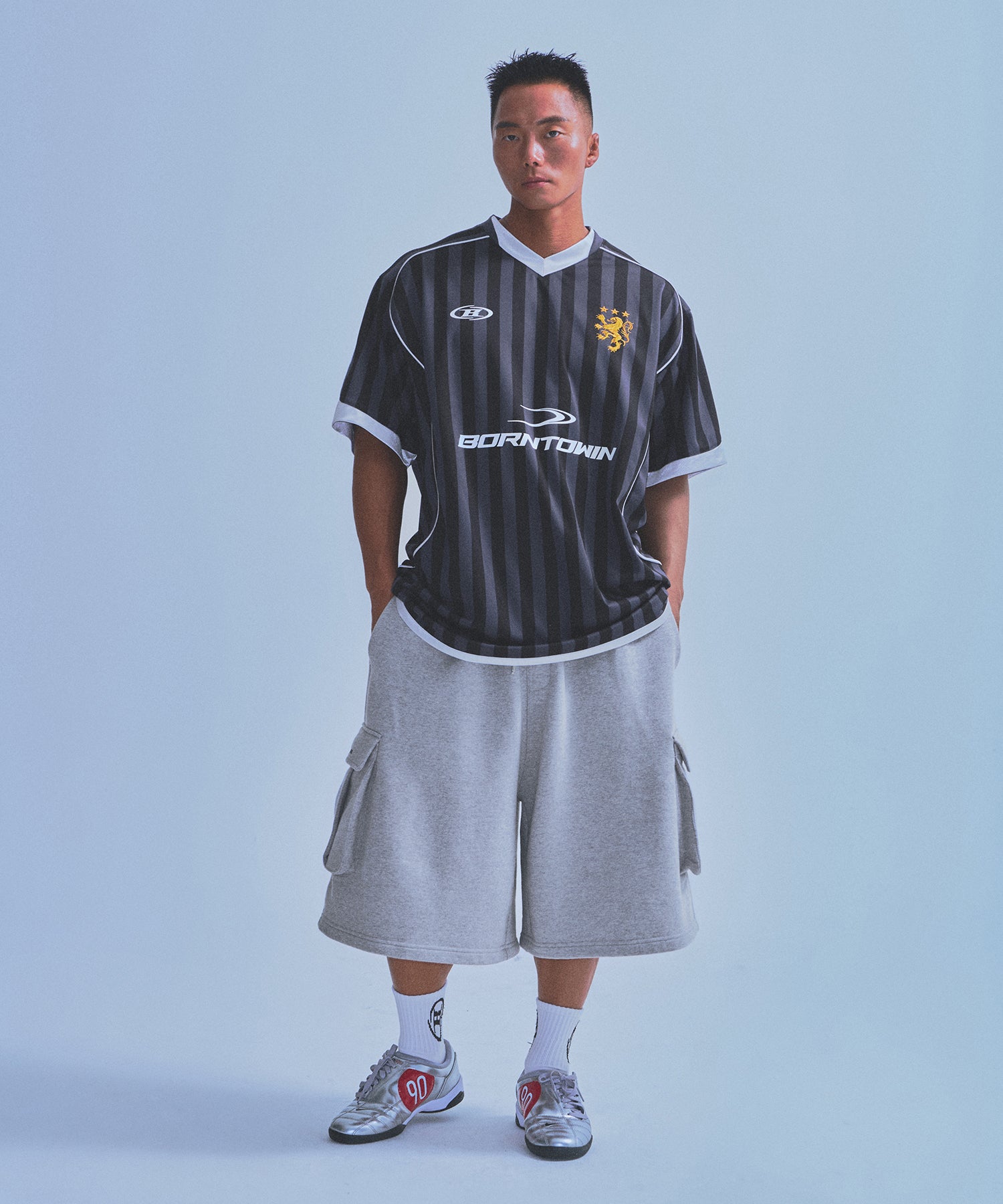 【5/30 Release】SYMBOL B SOCCER STRIPE JERSEY [BLACK]