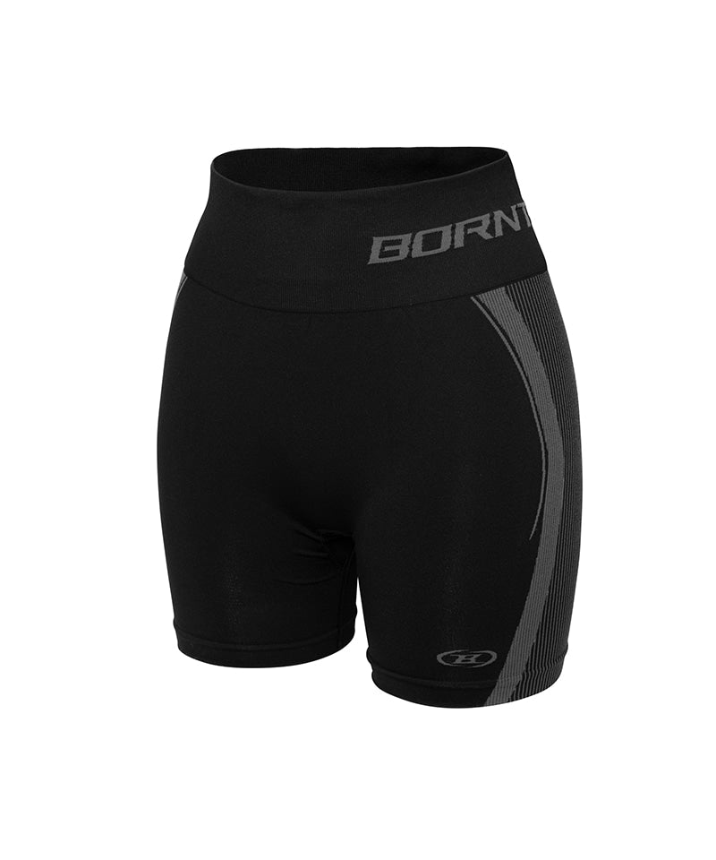 【予約販売：ご注文より1～3週間後に発送予定】W SYMBOL B ECLIPSE SEAMLESS 3.5 BIKER SHORTS [BLACK]