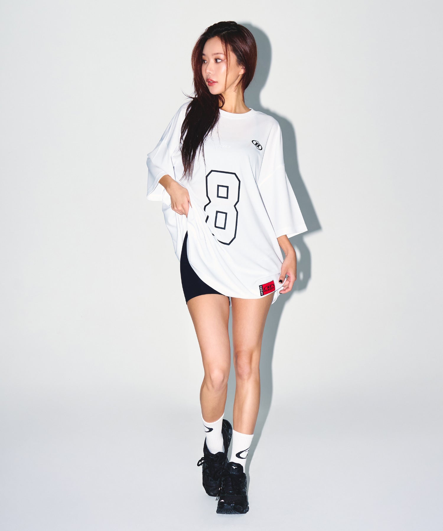 【予約販売：ご注文より1～3週間後に発送予定】W STROKE B 3.5 BIKER SHORTS [BLACK]