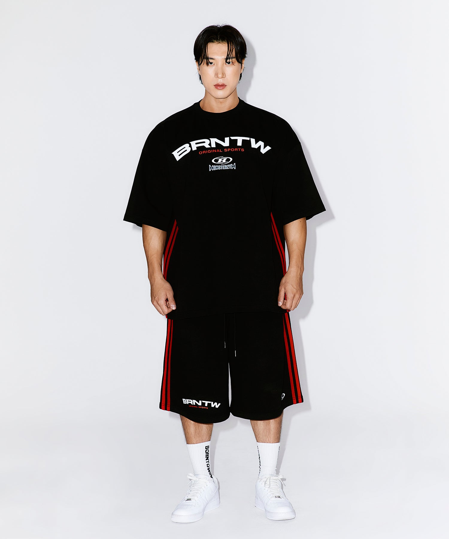 【予約販売：ご注文より1～3週間後に発送予定】MONSTERZYM BERMUDA PANTS [BLACK]