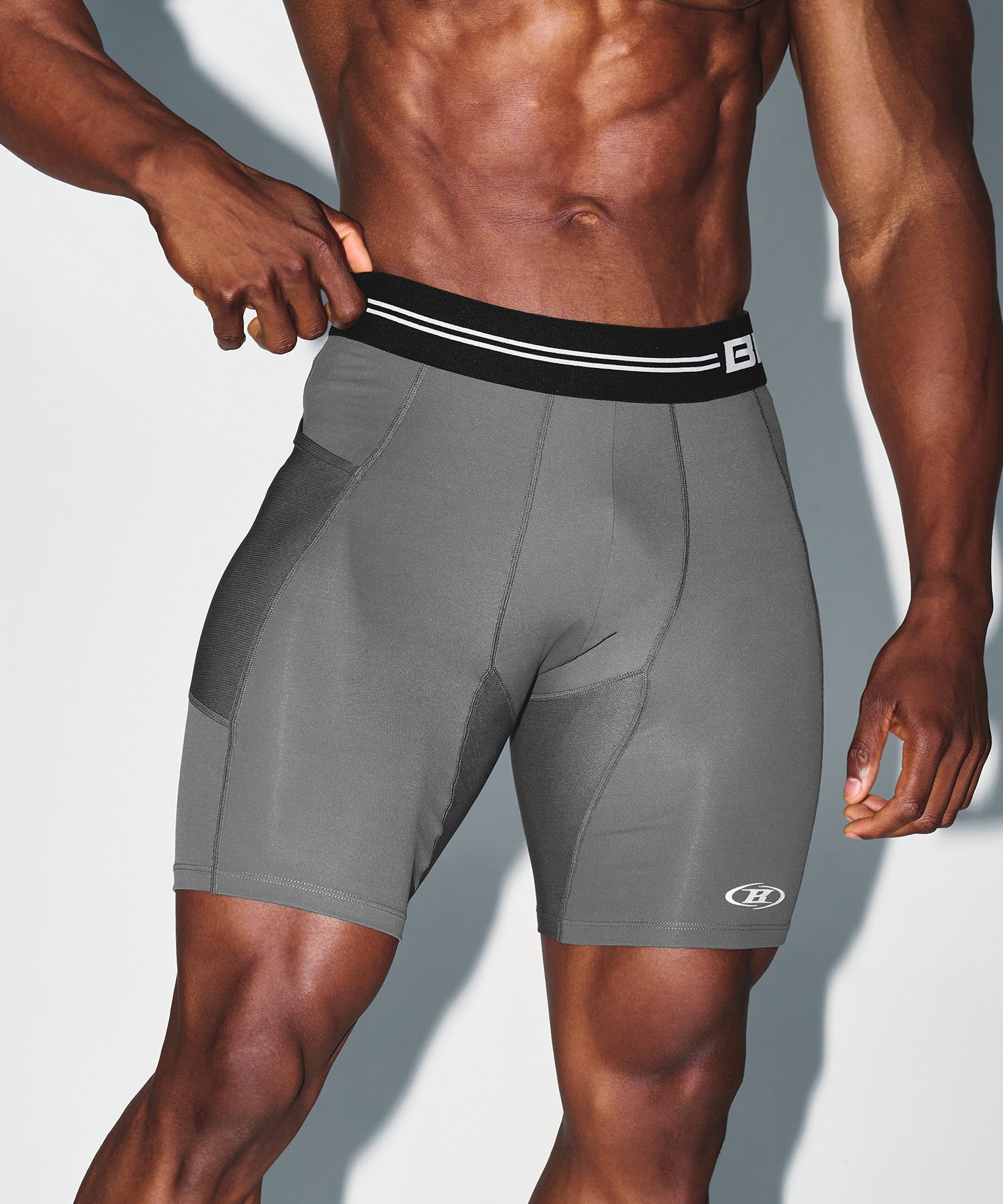 【予約販売：ご注文より1～3週間後に発送予定】BRN OUTBAND SHORT LEGGINGS [CHARCOAL]