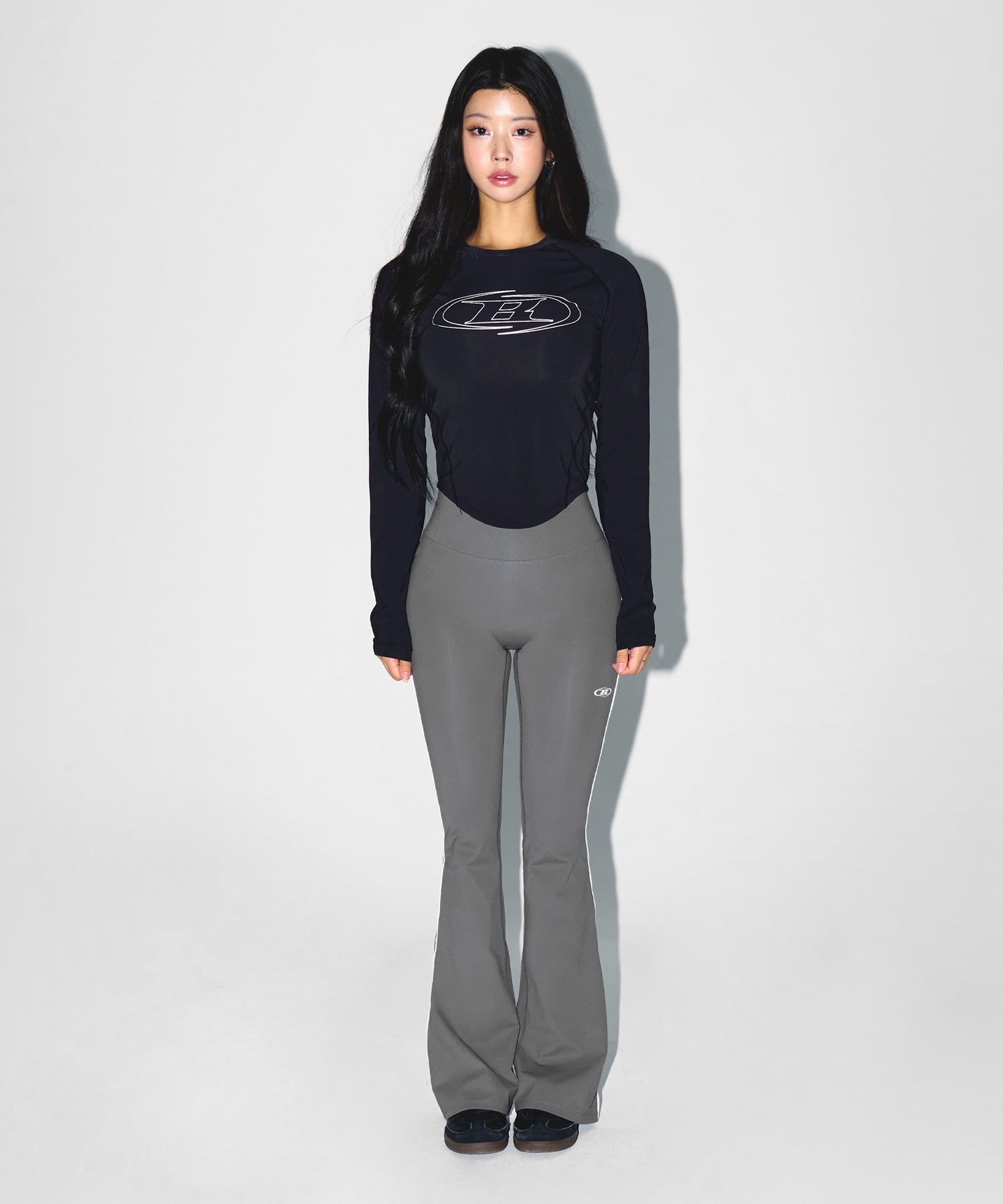 【予約販売：ご注文より1～3週間後に発送予定】W STROKE B VENTILATION LONG SLEEVE [BLACK]