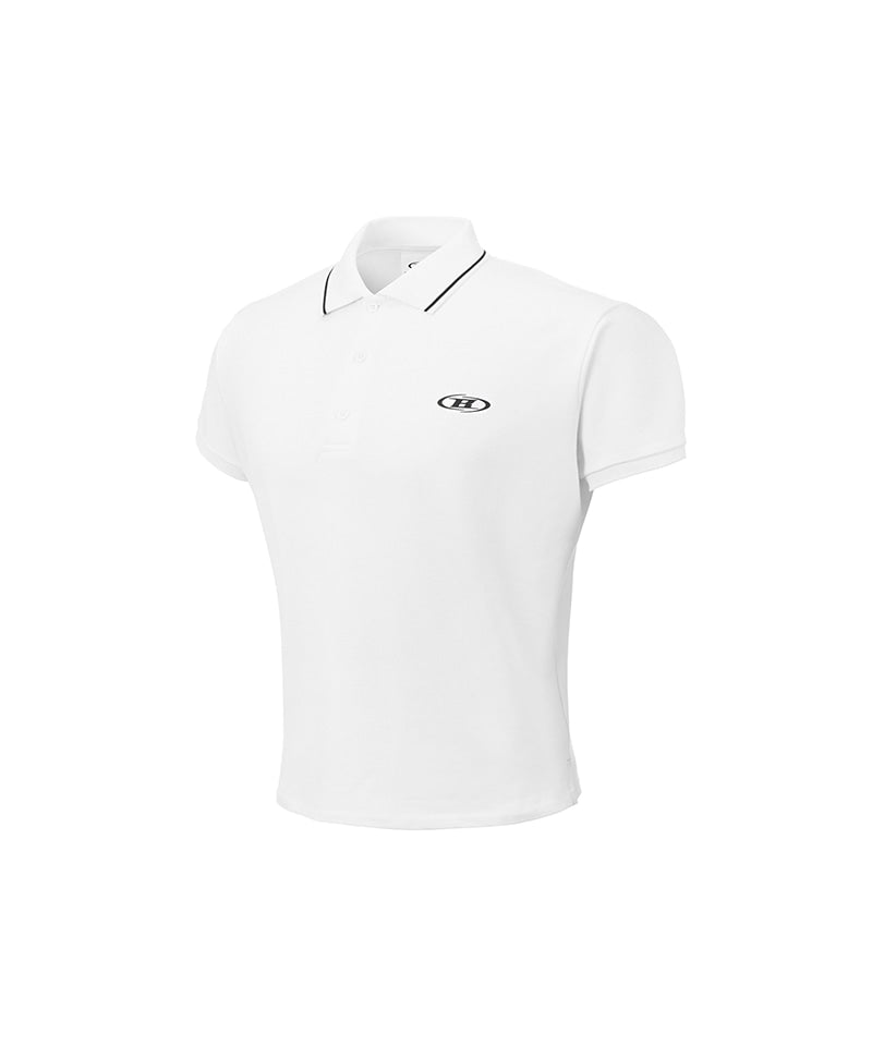 【予約販売：ご注文より1～3週間後に発送予定】MUSCLE FIT COLLAR T-SHIRTS  [WHITE]