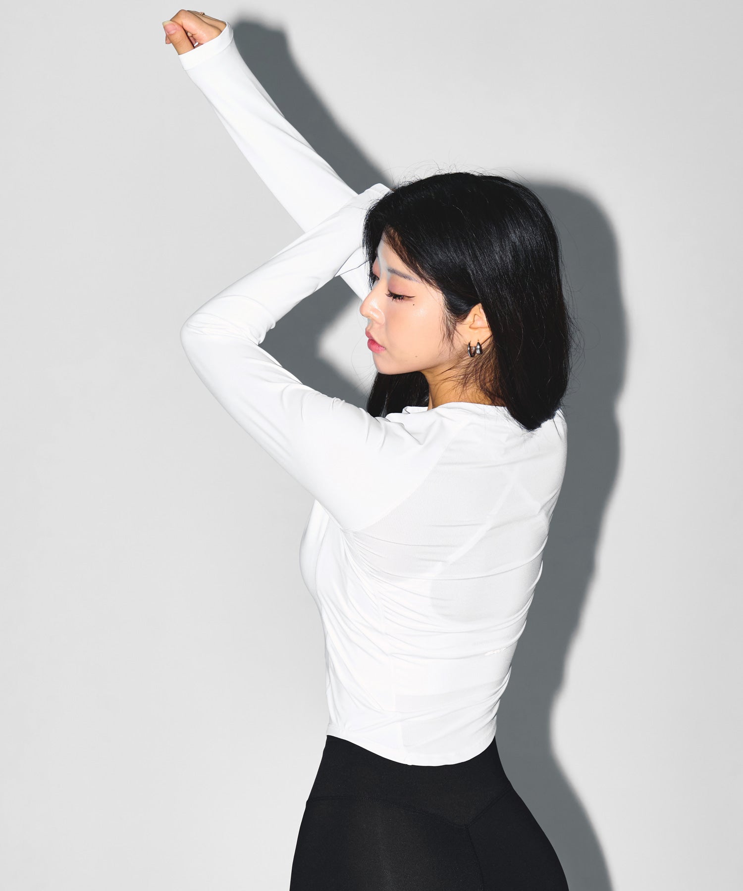 【予約販売：ご注文より1～3週間後に発送予定】W STROKE B VENTILATION LONG SLEEVE [WHITE]