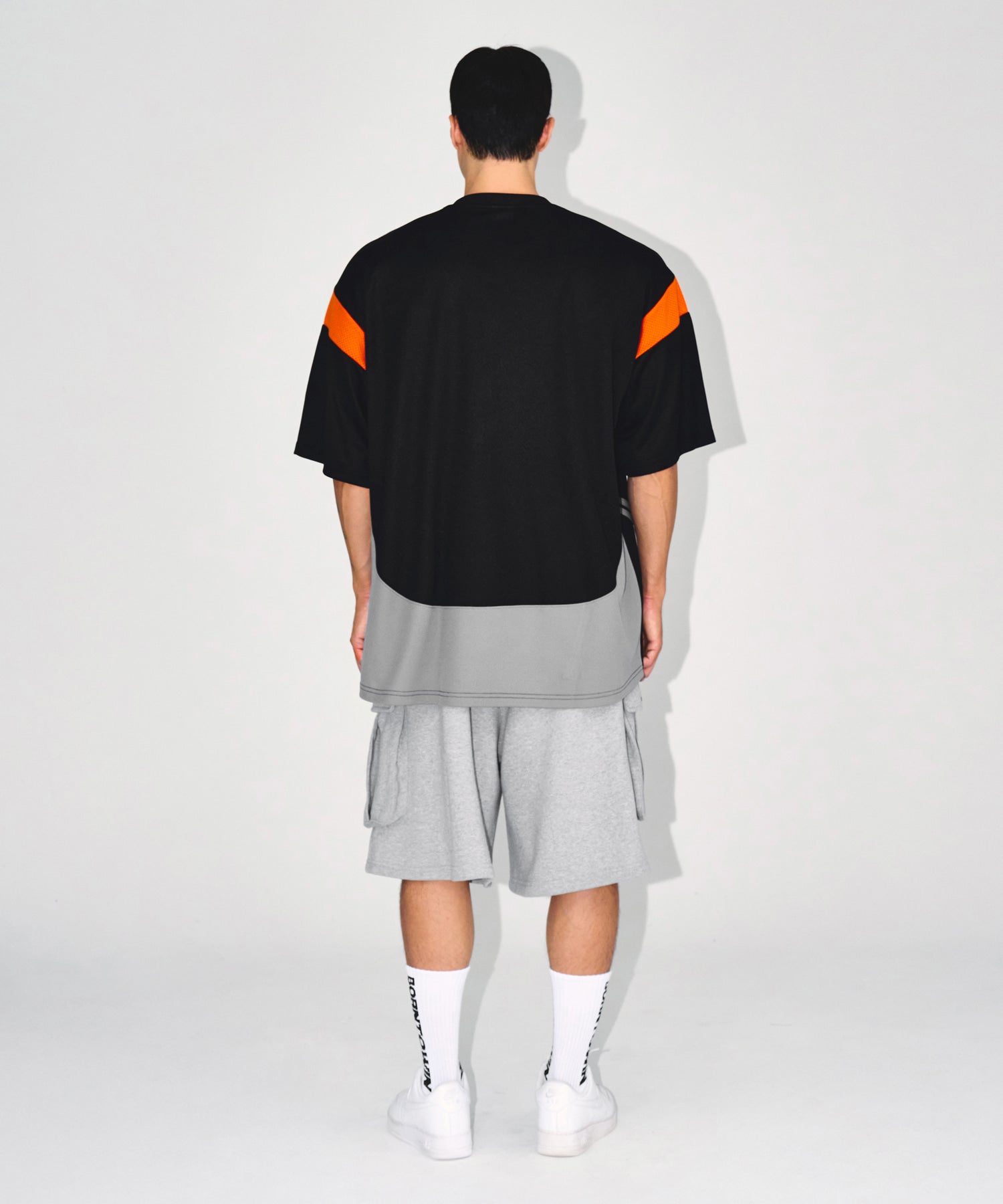 【予約販売：ご注文より1～3週間後に発送予定】09 APPLIQUE RUGBY JERSEY T-SHIRTS [BLACK]