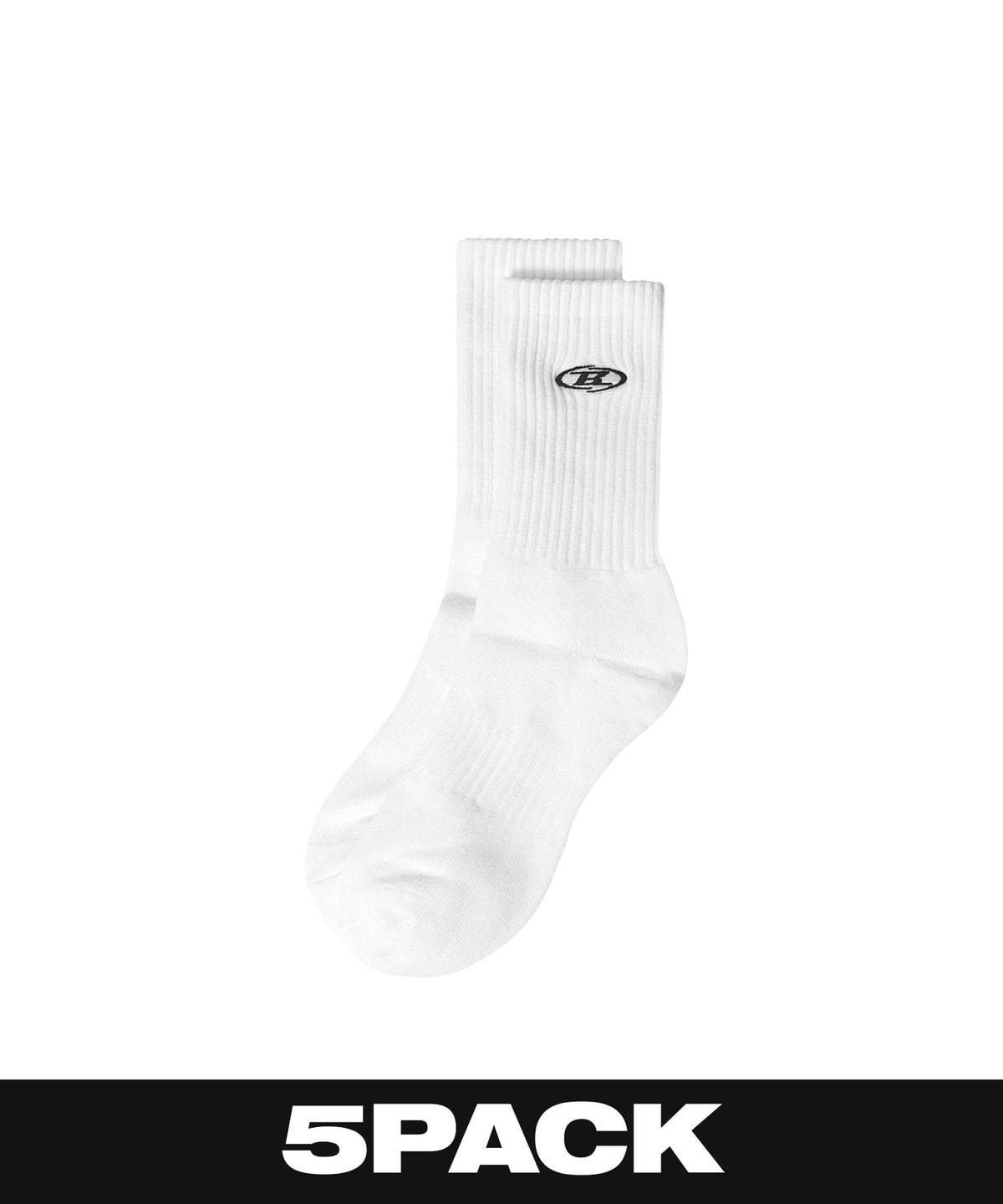 【韓国限定】SMALL B EMBROIDERY SOCKS 5PACK [WHITE]