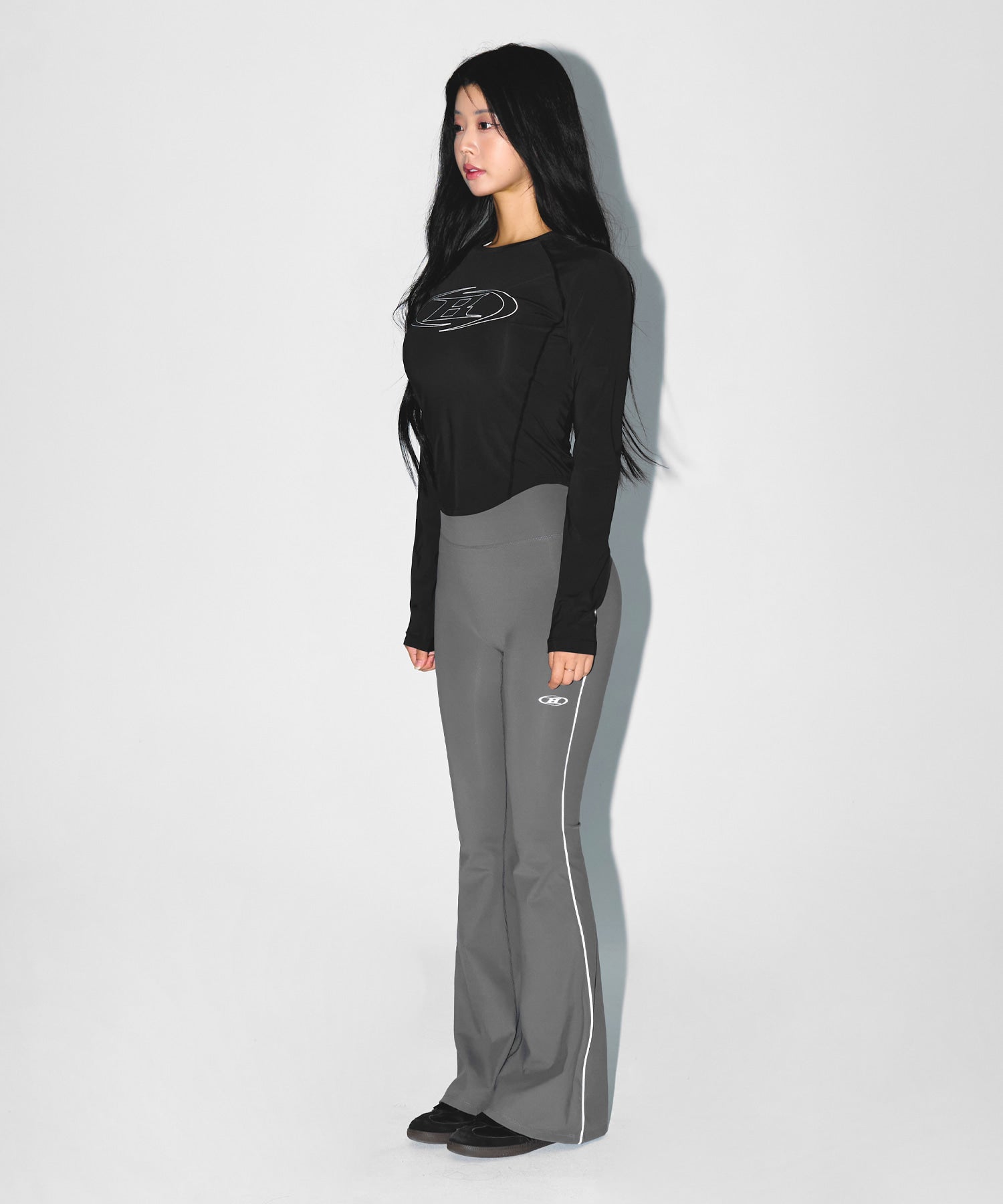 【予約販売：ご注文より1～3週間後に発送予定】W STROKE B VENTILATION LONG SLEEVE [BLACK]