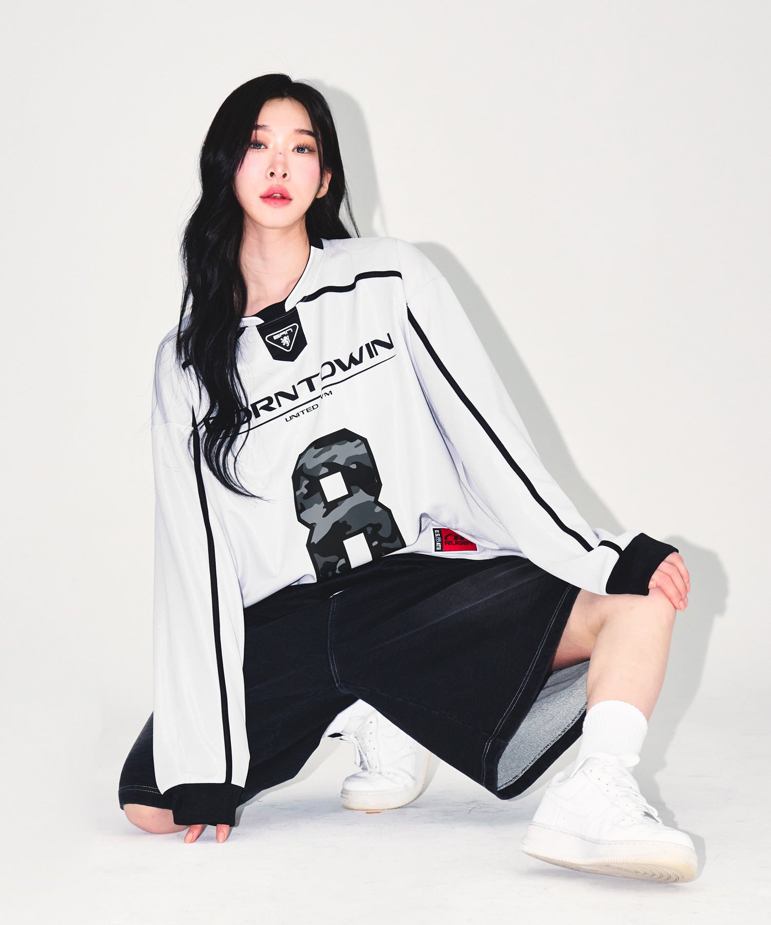 【予約販売：ご注文より1～3週間後に発送予定】LINE TAPING RUGBY LONG SLEEVE [SILVER]