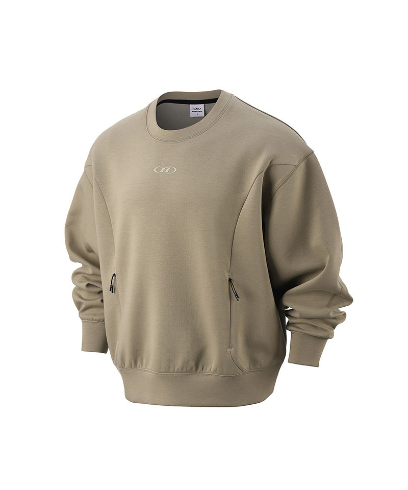【予約販売：ご注文より1～3週間後に発送予定】SYMBOL B TECH CREWNECK [BEIGE]