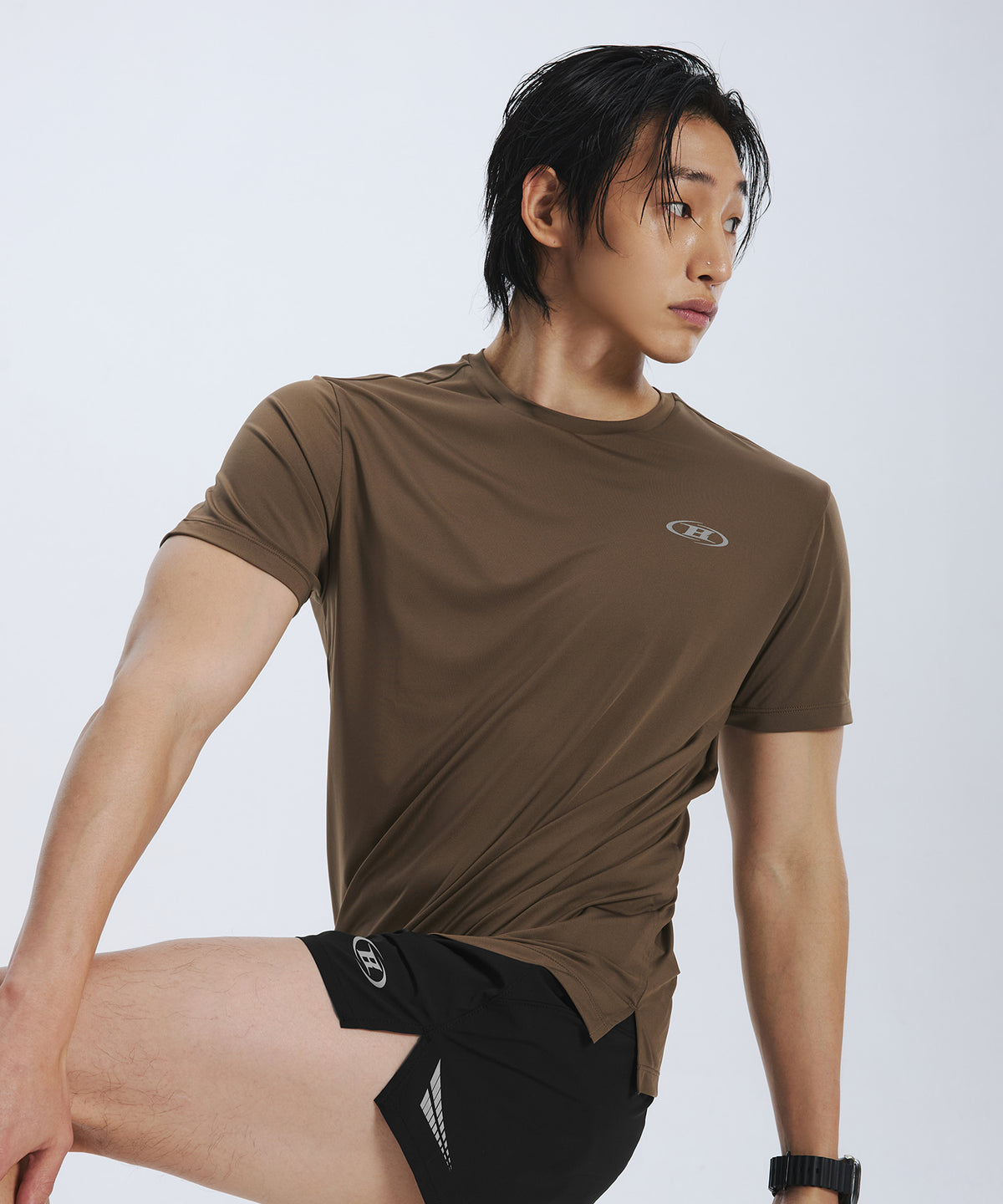 【韓国限定】SYMBOL B QUICK DRY T-SHIRTS [BROWN]