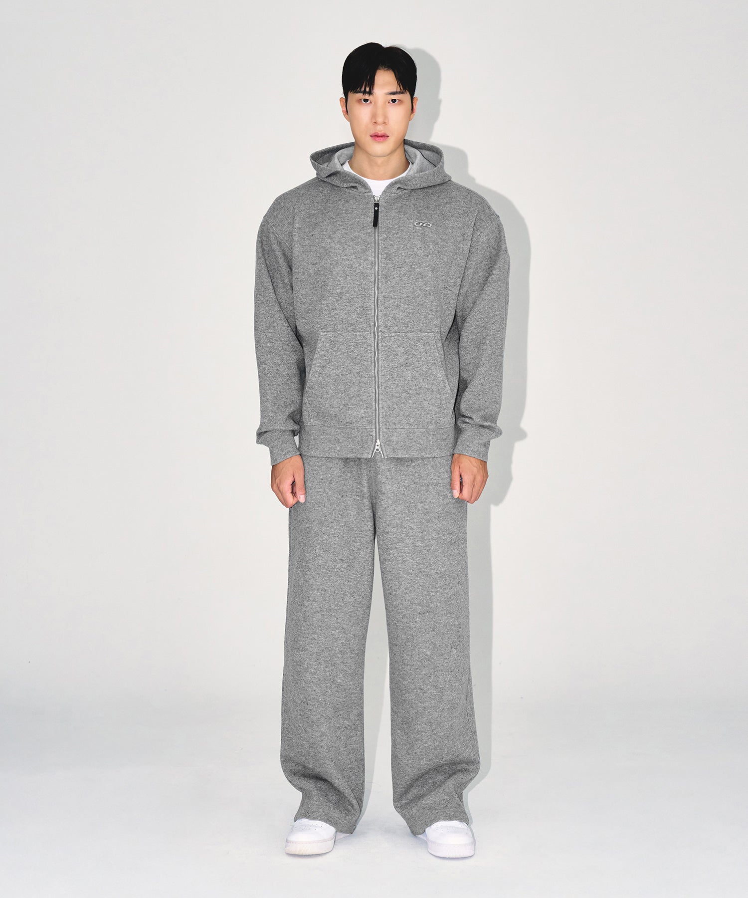 【予約販売：ご注文より1～3週間後に発送予定】KNIT LIKE WIDE PANTS [MELANGE GREY]