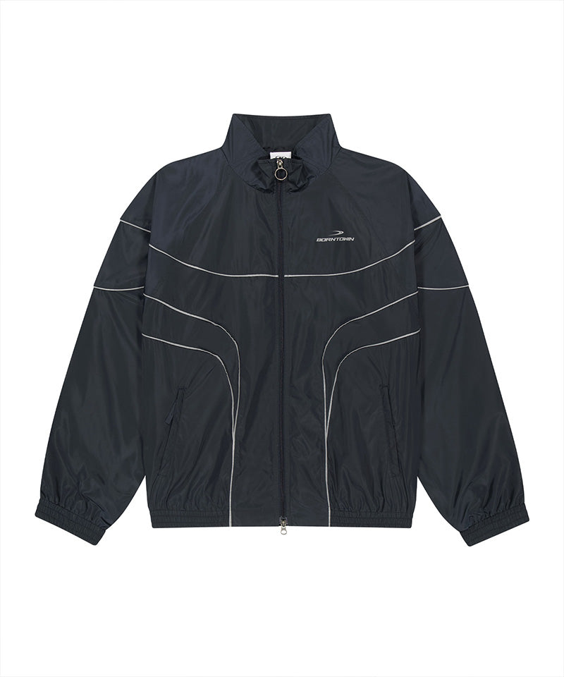 【予約販売：ご注文より1～3週間後に発送予定】WOVEN PIPING TRACK JACKET [NAVY]