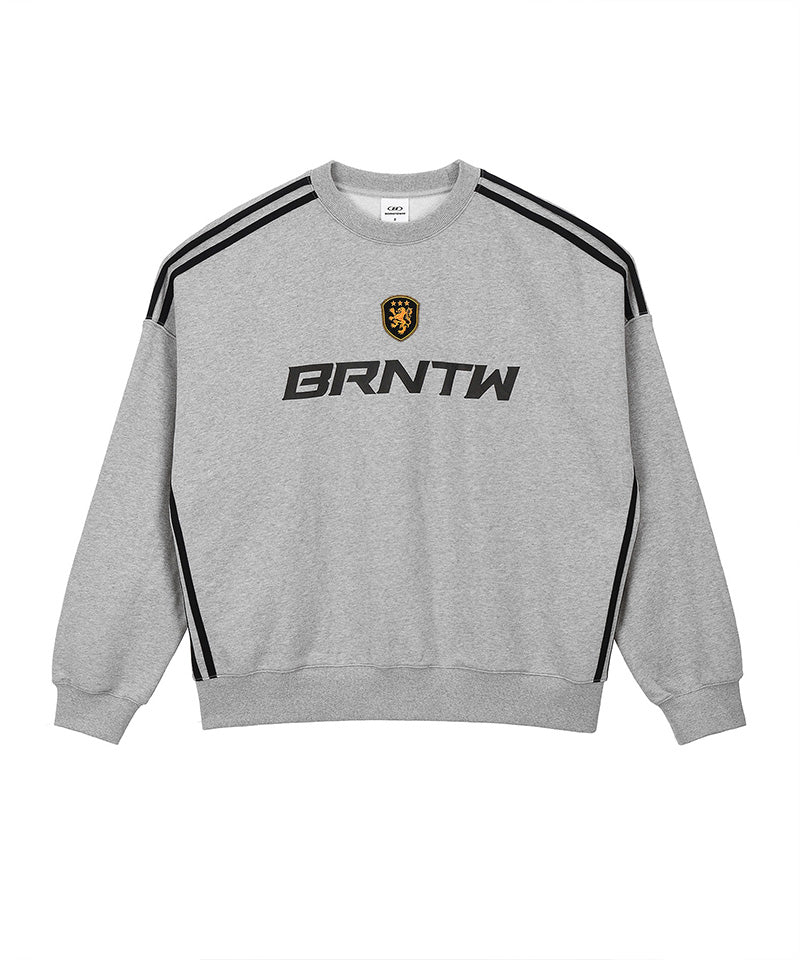 【予約販売：ご注文より1～3週間後に発送予定】TRACK LINE EMBLEM SWEATSHIRTS [MELANGE GREY]