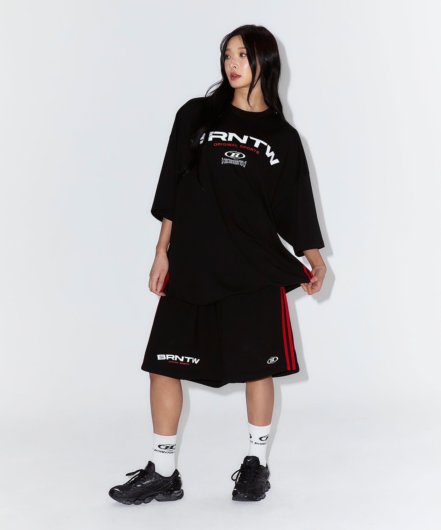 【予約販売：ご注文より1～3週間後に発送予定】MONSTERZYM BERMUDA PANTS [BLACK]