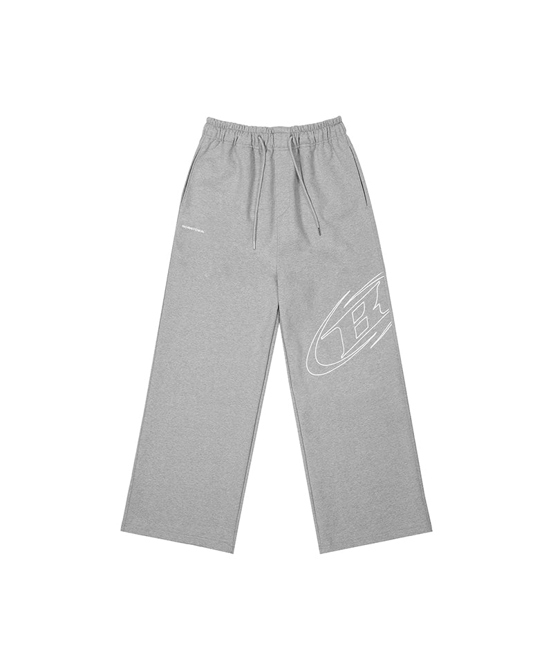 【予約販売：ご注文より1～3週間後に発送予定】STROKE B WIDE PANTS  [MELANGE GREY]
