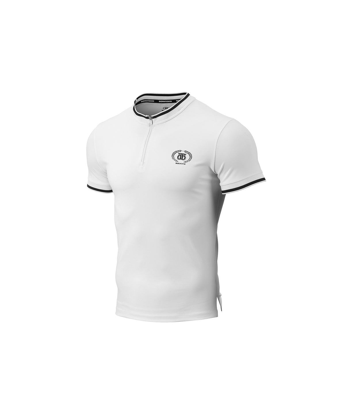 DOUBLE B EMBLEM HALF ZIP UP JERSEY [WHITE]
