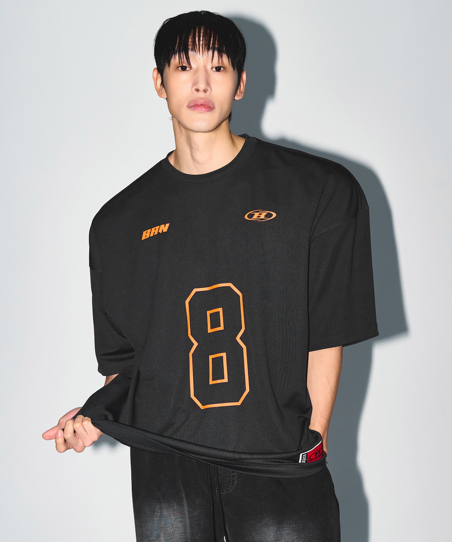 【予約販売：ご注文より1～3週間後に発送予定】BRN COOL MESH EXTRA FIT T-SHIRTS [CHARCOAL]