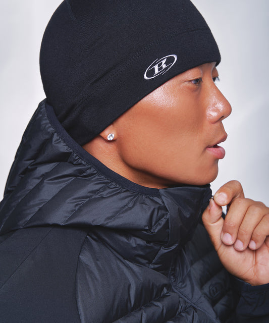 SYMBOL UNCUFFED BEANIE [BLACK]