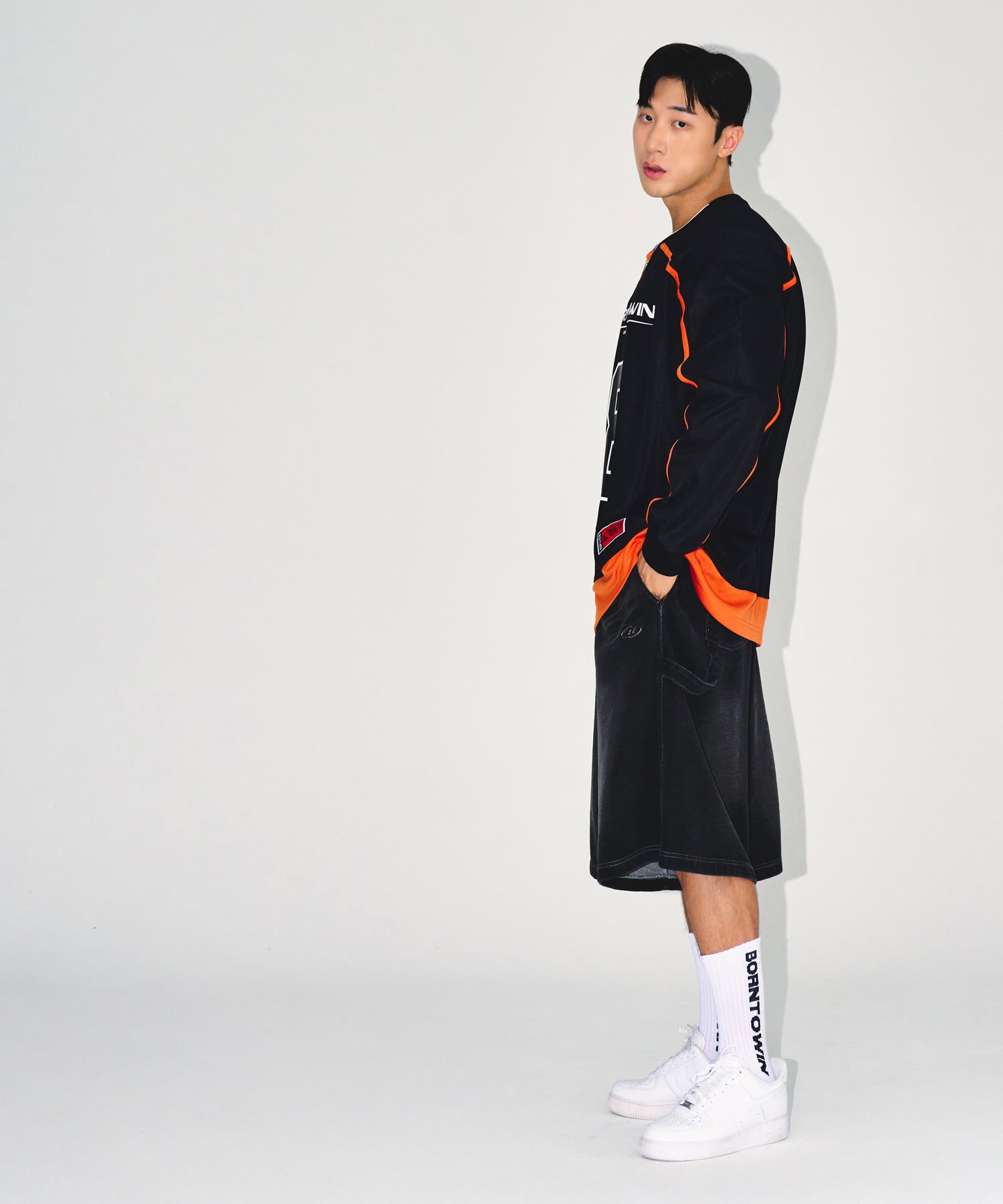 【予約販売：ご注文より1～3週間後に発送予定】LINE TAPING RUGBY LONG SLEEVE [BLACK]